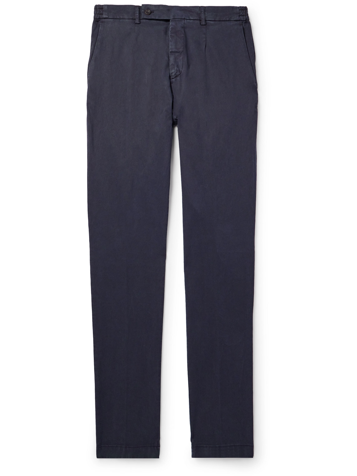 Thom Sweeney Straight-leg Stretch-lyocell And Cotton-blend Twill Chinos In Blue