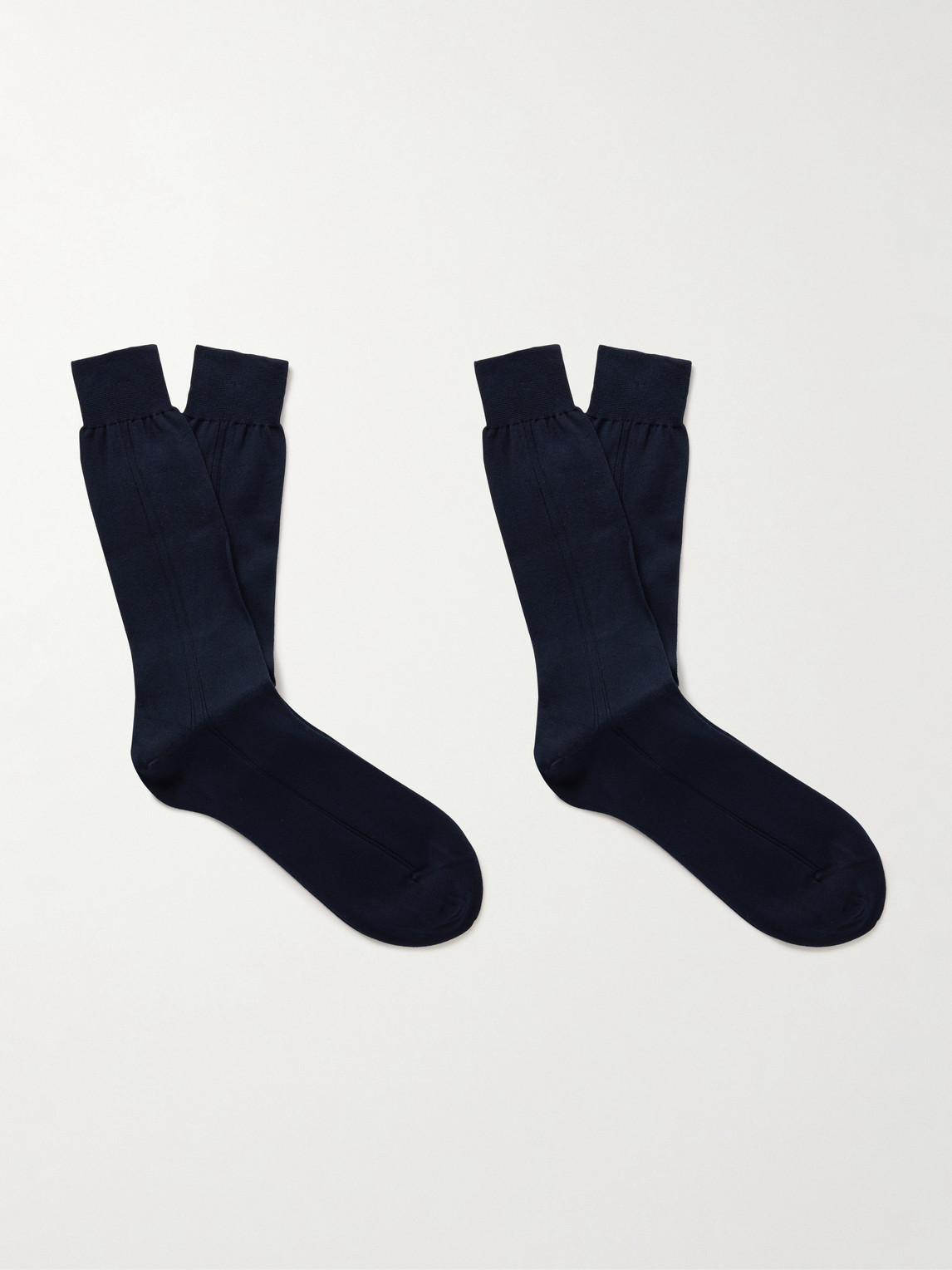 MR P. Two-Pack Ribbed Organic Cotton Socks - Men
