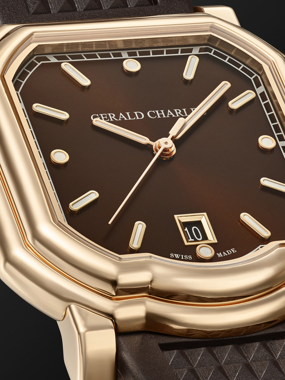 Shop Gerald Charles Maestro 2.0 Ultra-thin Automatic 39mm 18-karat Rose Gold And Rubber Watch, Ref. No. Gc2.0-rg-05 In Brown