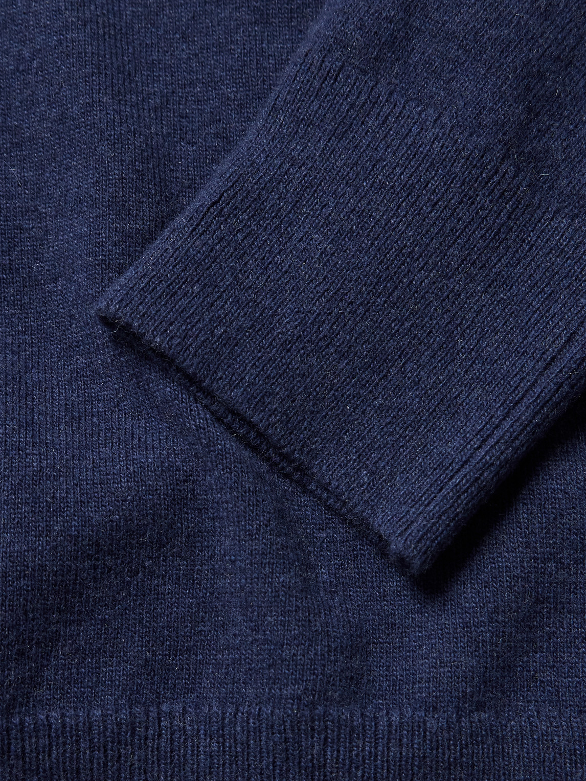 Shop Kingsman Wade Merino Wool And Cashmere-blend Half-zip Sweater In Blue