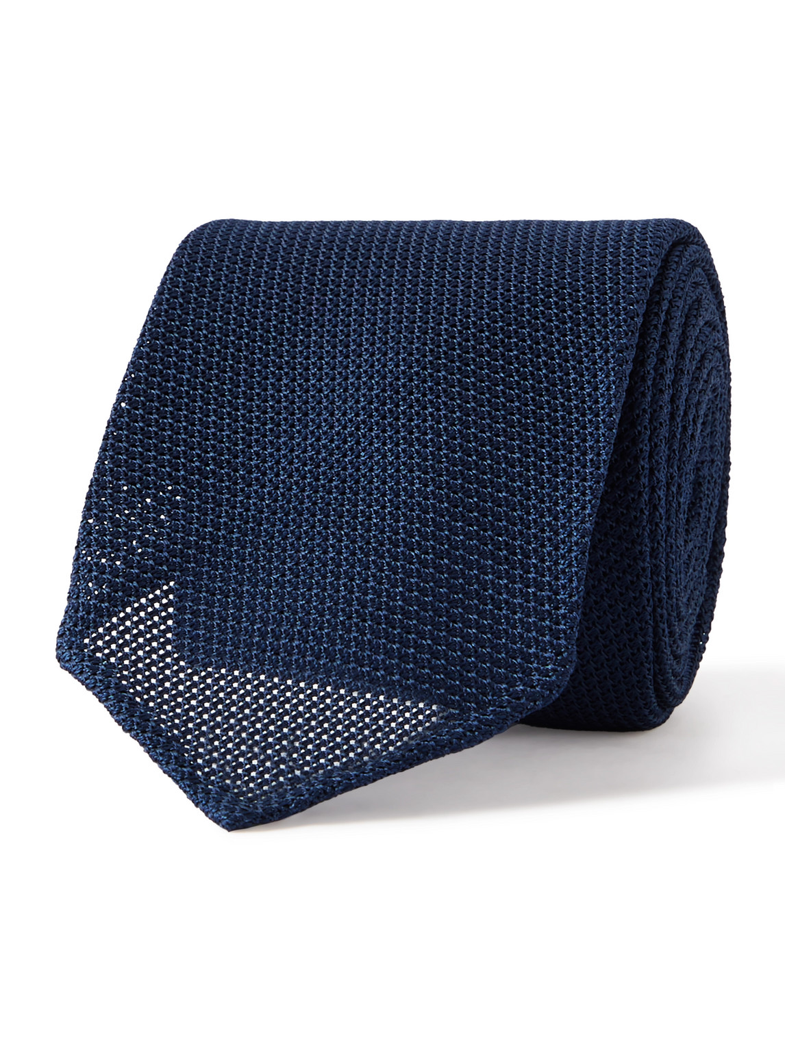 Drake's 8cm Silk-grenadine Tie In Blue