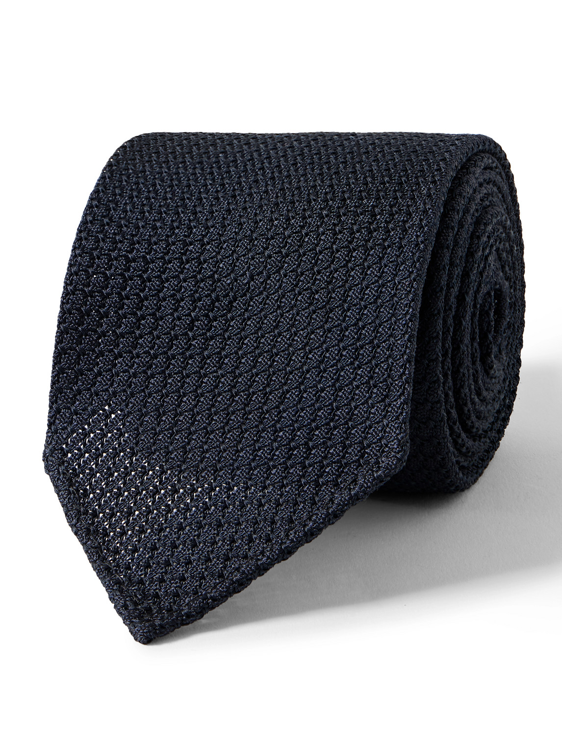 Drake's 8cm Silk-grenadine Tie In Blue