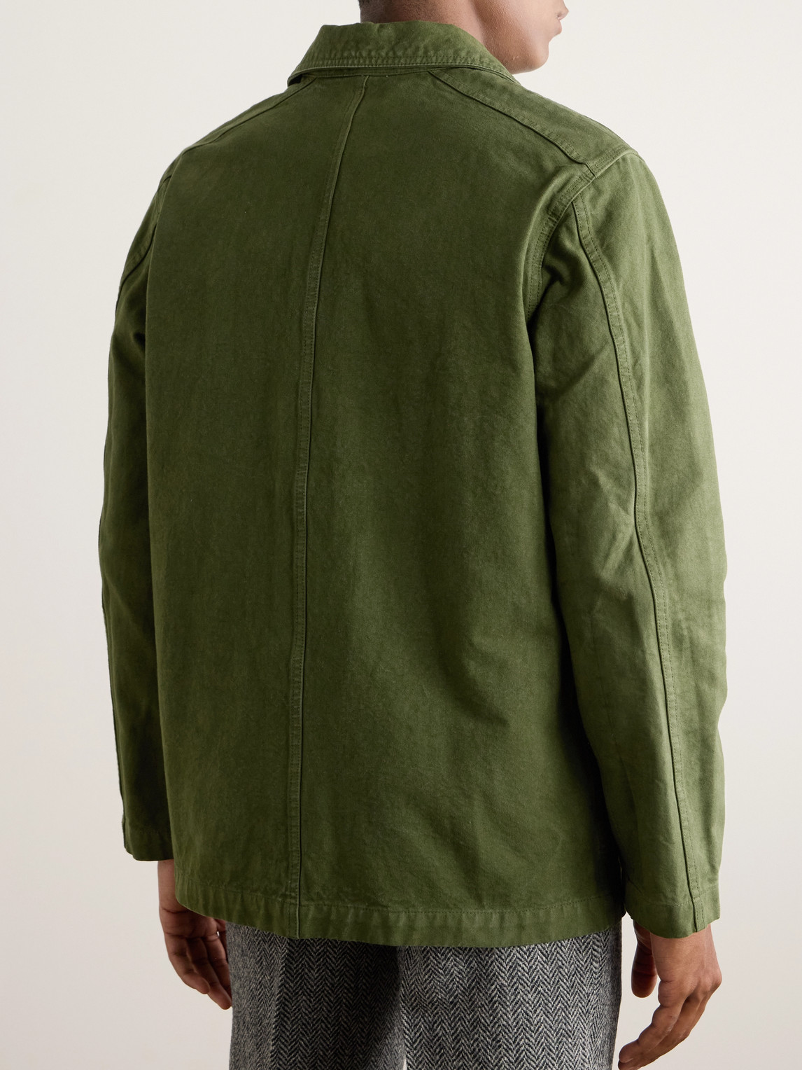  Drake's - Duck Cotton-canvas Chore Jacket - Men - Green - Uk/us 36 