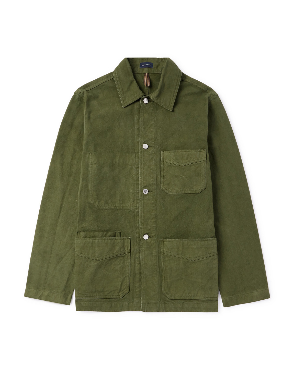 Drake's Duck Cotton-canvas Chore Jacket In Green
