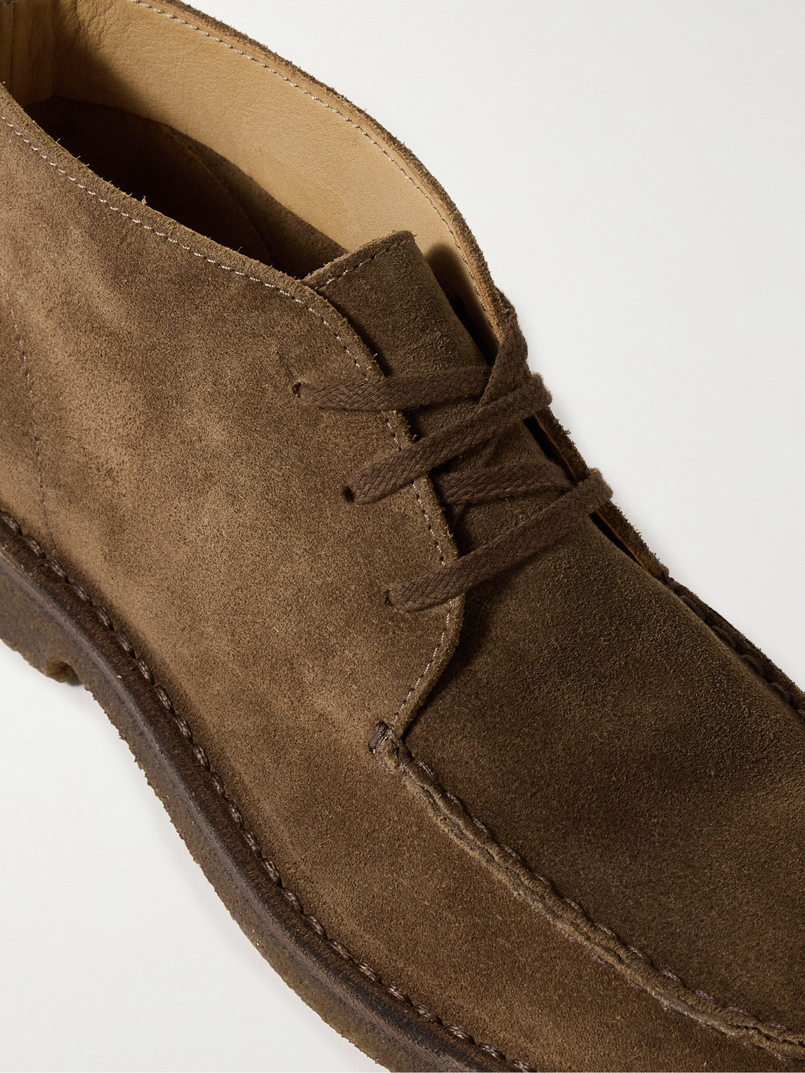 Shop Drake's Crosby Suede Chukka Boots In Brown