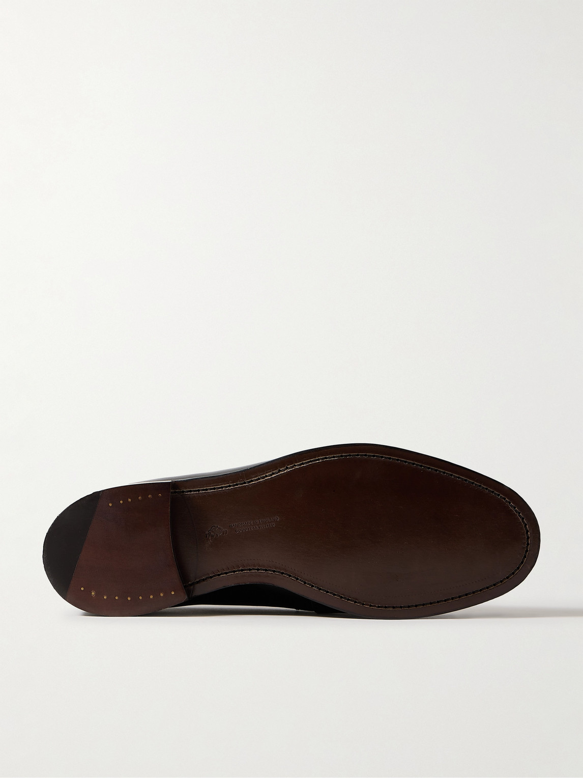 Shop Drake's Charles Leather Penny Loafers In Black