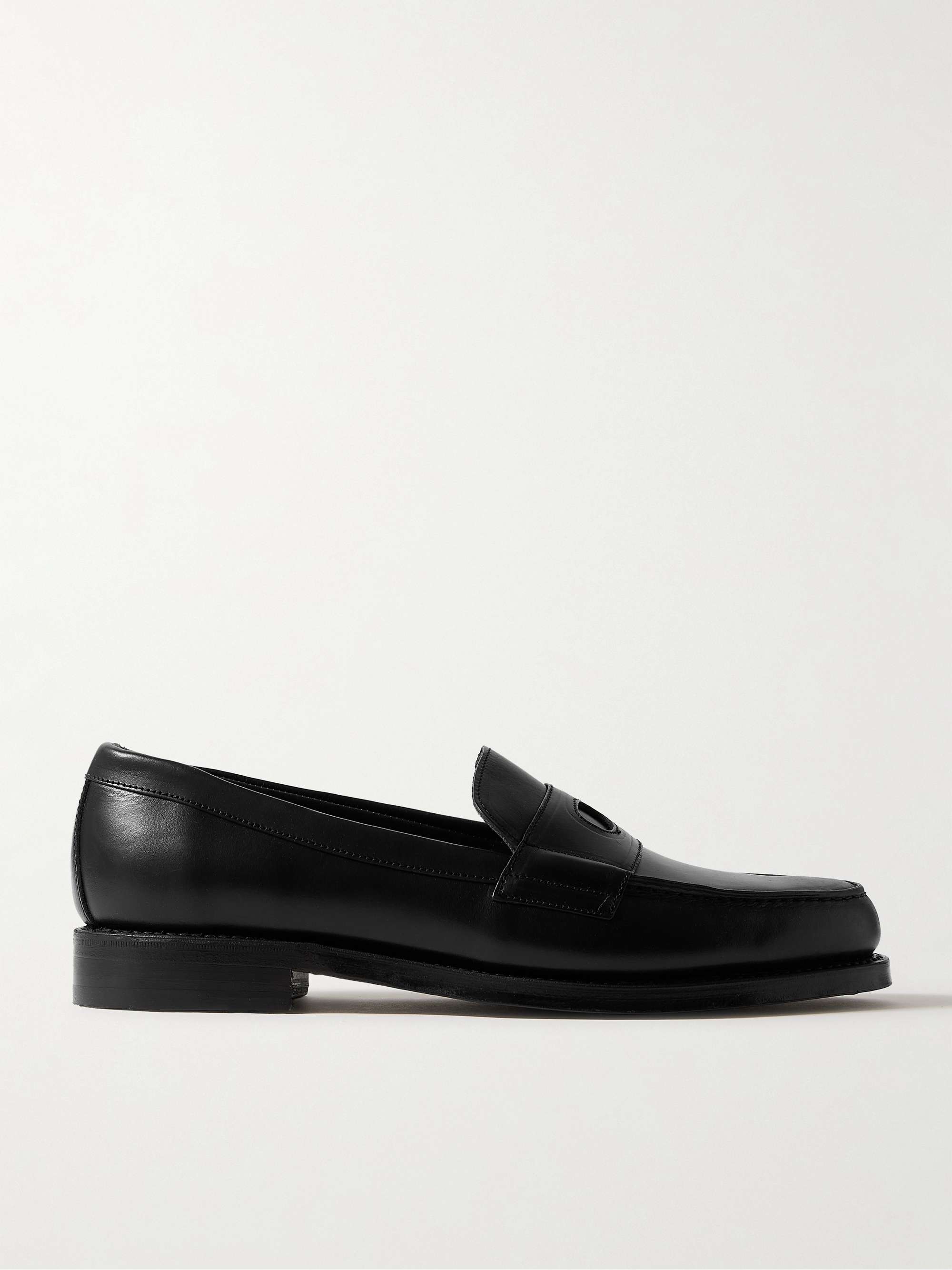 DRAKE S Charles Leather Penny Loafers for Men MR PORTER
