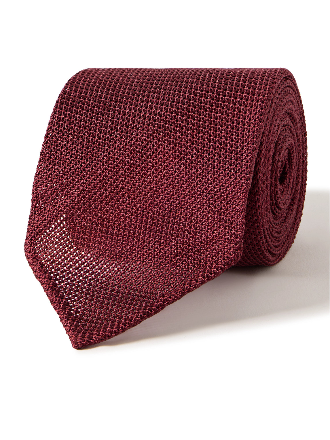 Drake's 8cm Silk-grenadine Tie In Red