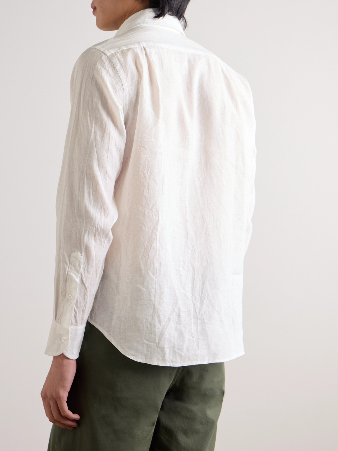  Drake's - Linen Shirt - Men - White - S 