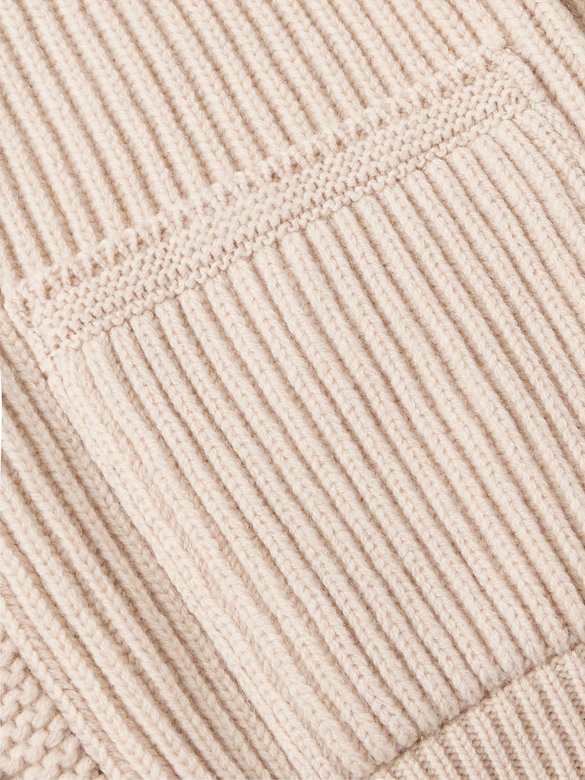 DRAKE'S SHAWL-COLLAR RIBBED WOOL CARDIGAN