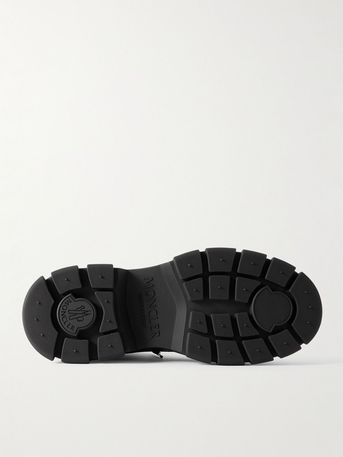 Moncler Hevea City Leather Boots In Black