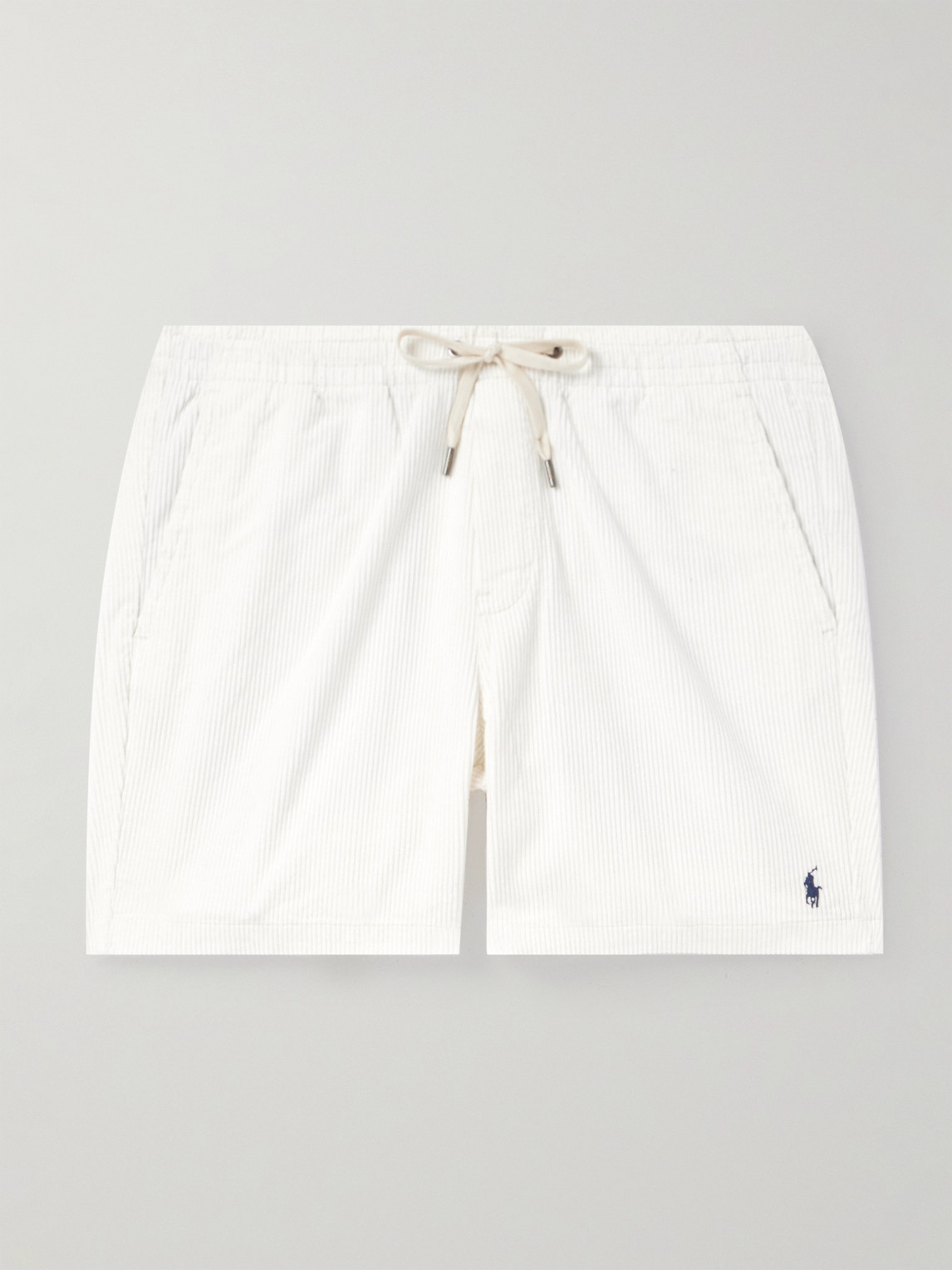 Polo Ralph Lauren Prepster Straight-Leg Logo-Embroidered Cotton-Corduroy Drawstring Shorts - Men