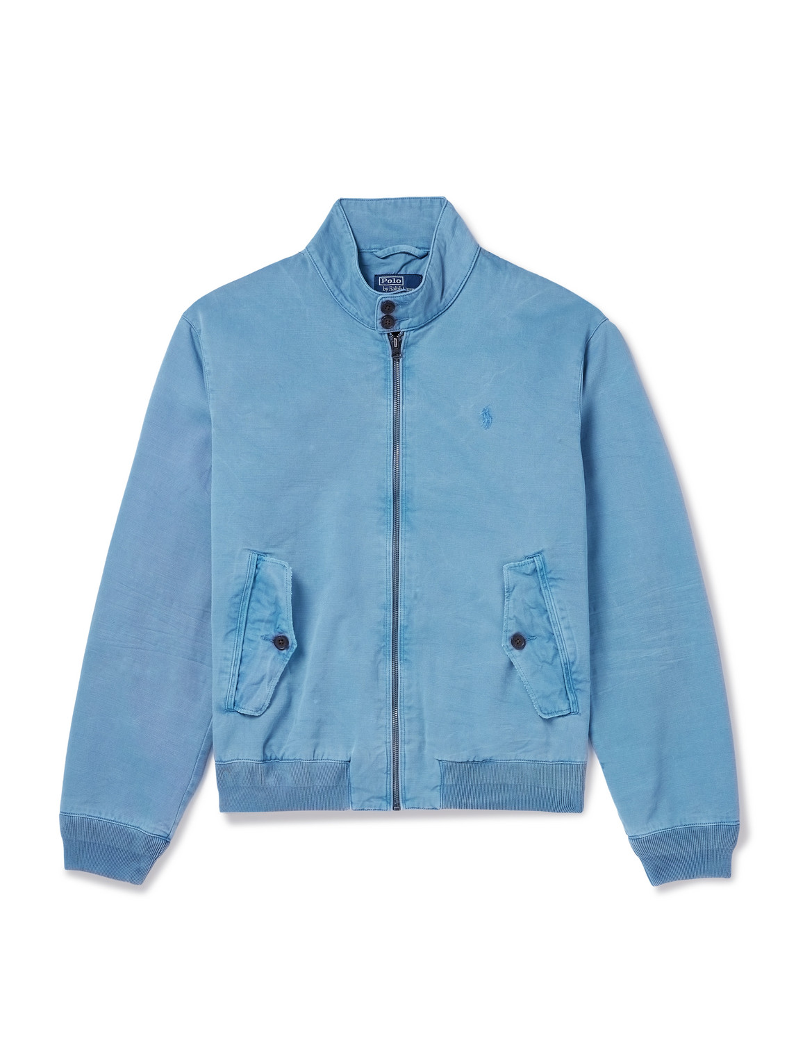 Polo Ralph Lauren Montauk Garment-dyed Cotton-twill Windbreaker In Blue