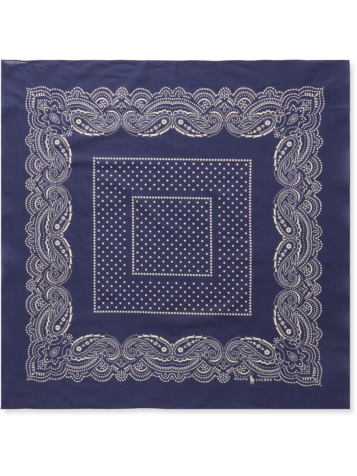 Polo Ralph Lauren Printed Cotton-voile Bandana In Purple