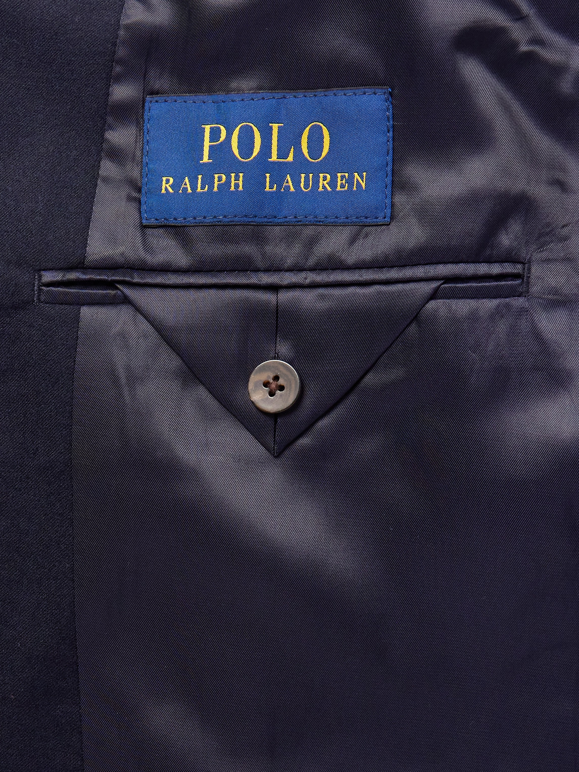 Shop Polo Ralph Lauren Wool-blend Gabardine Blazer In Blue