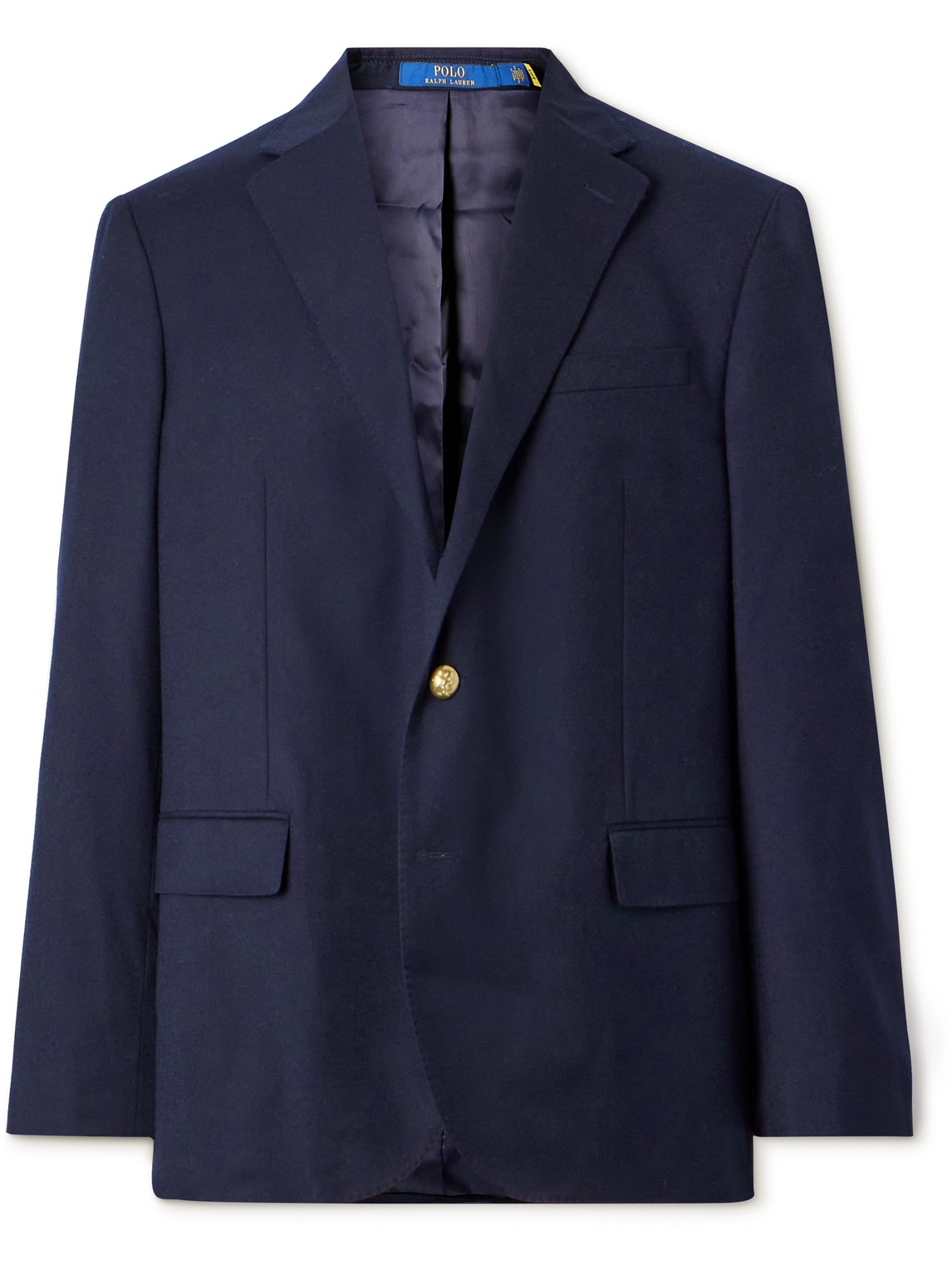 Shop Polo Ralph Lauren Wool-blend Gabardine Blazer In Blue