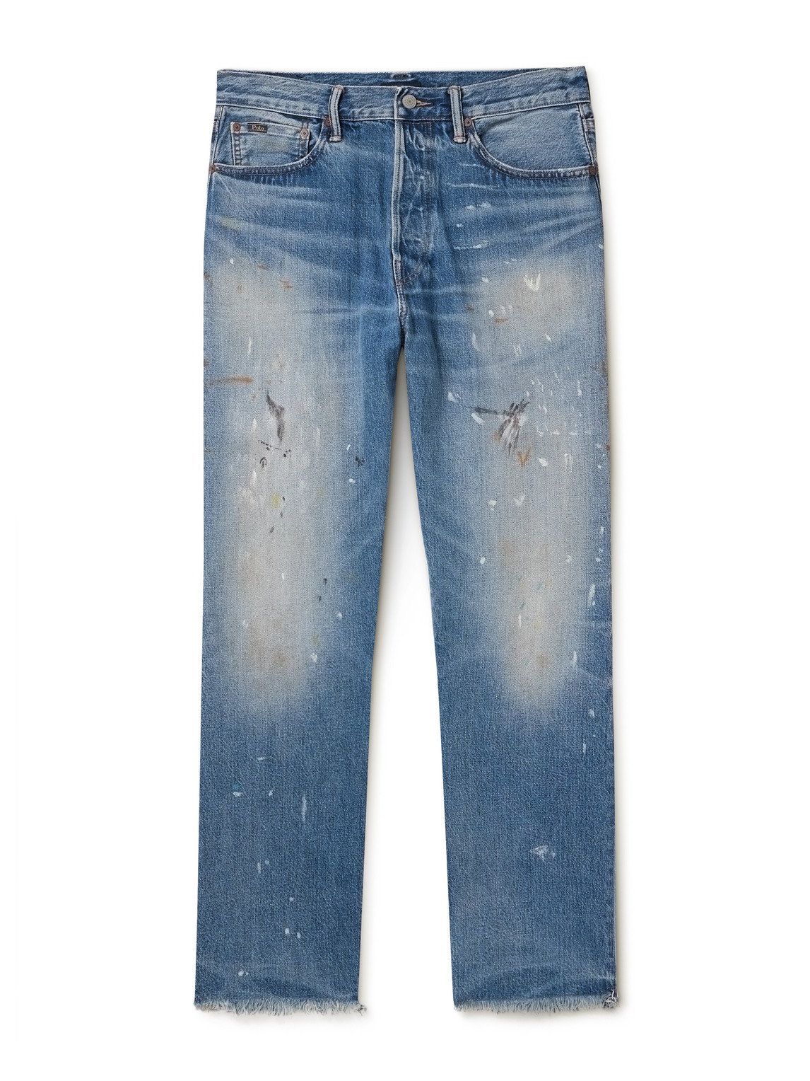 Polo Ralph Lauren Painted Straight-leg Jeans In Blue