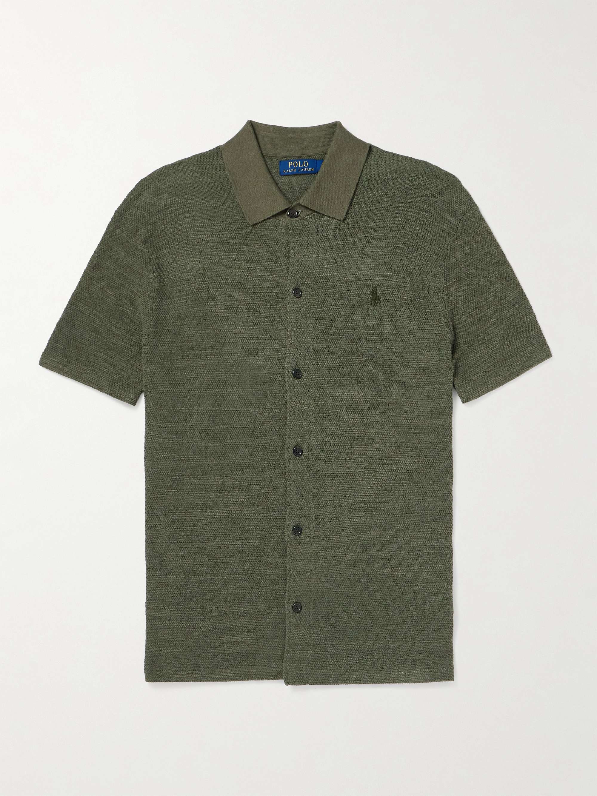 Polo ralph lauren men's slim fit linen shirt deals