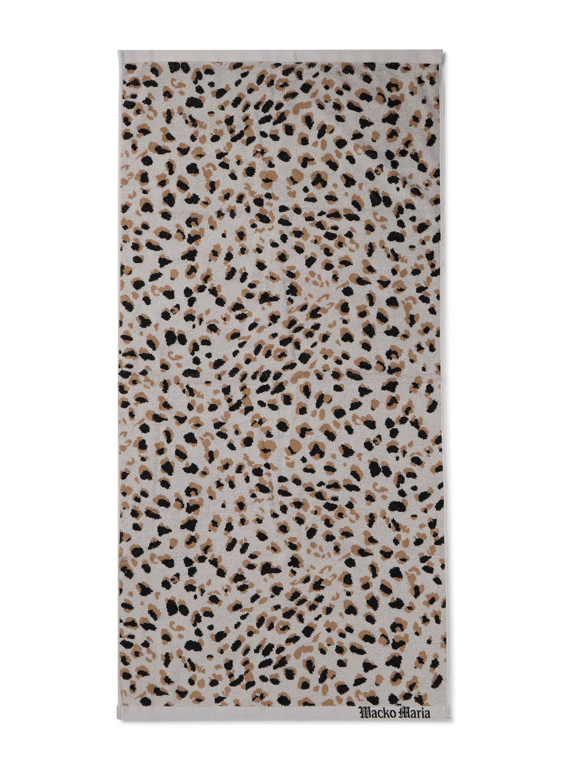 WACKO MARIA ワコマリア / LEOPARD BEACH TOWEL / GRAY Wacko Maria - Leopard-Print Cotton-Jacquard Beach Towel