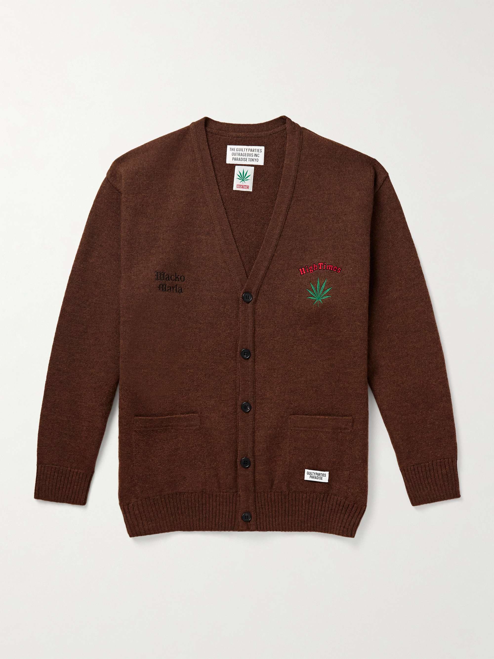 トップス WACKO MARIA HIGH TIMES CLASSIC CARDIGAN HIGH TIMES / CLASSIC KNIT CARDIGAN【BLACK】｜WACKO MARIA