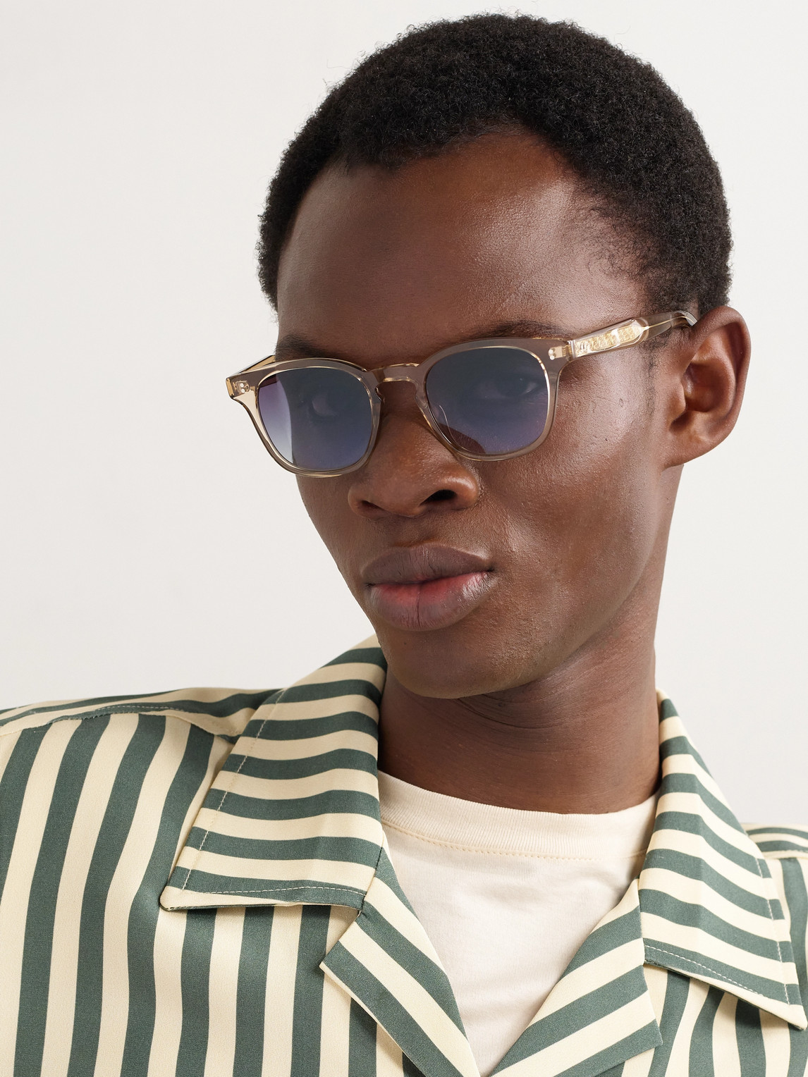 Shop Garrett Leight California Optical Ace Ii D-frame Acetate Sunglasses In Neutrals