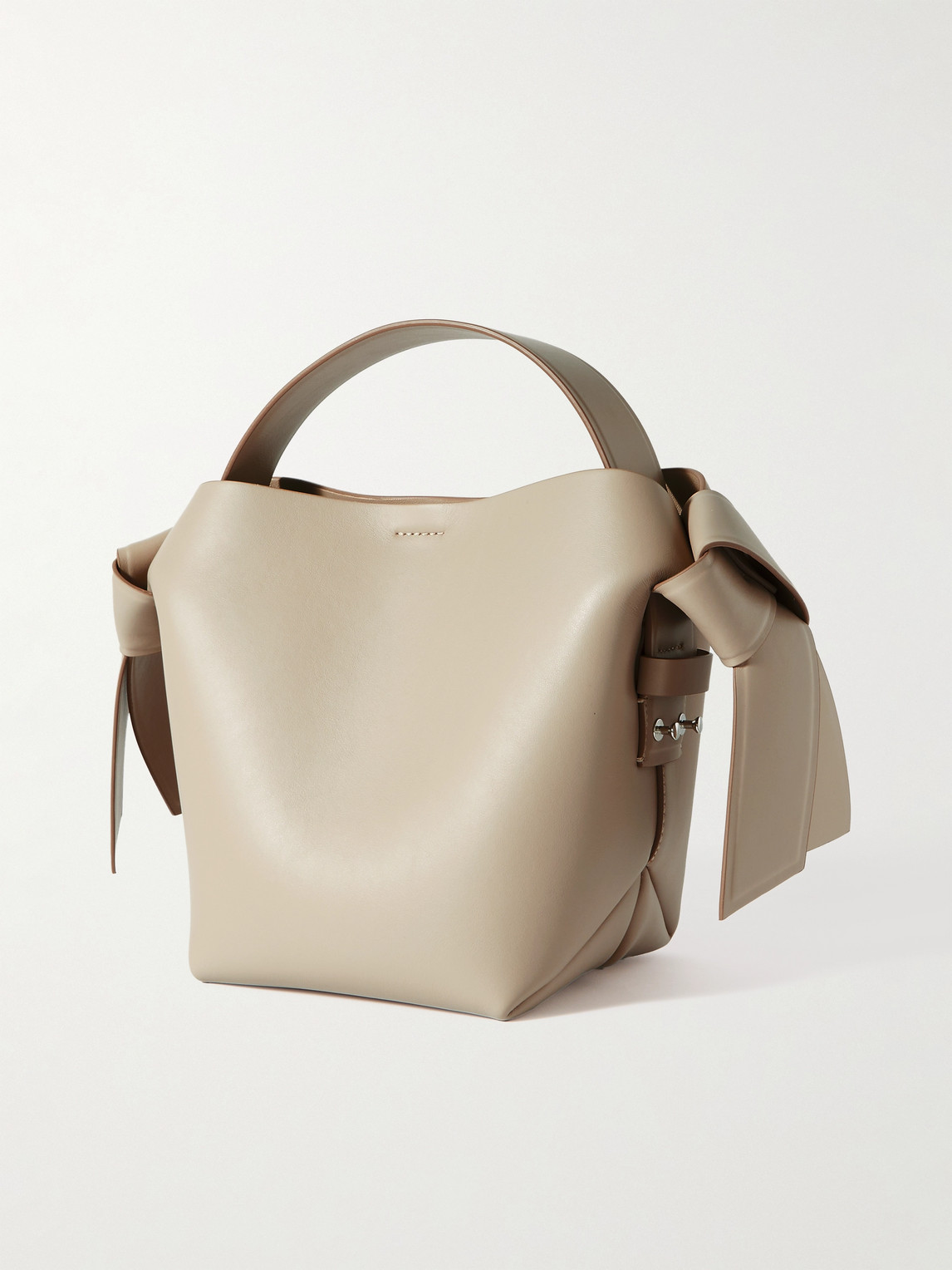 Shop Acne Studios Musubi Mini Leather Messenger Bag In Neutrals