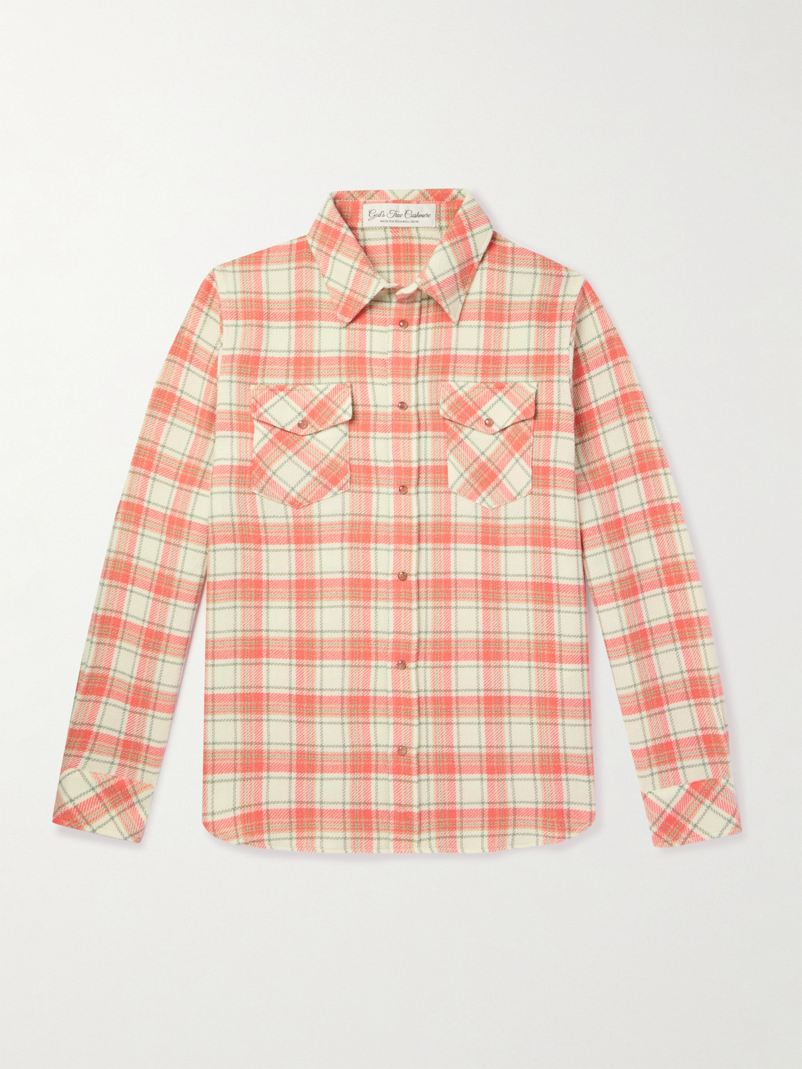 God's True Cashmere Checked Cashmere Shirten