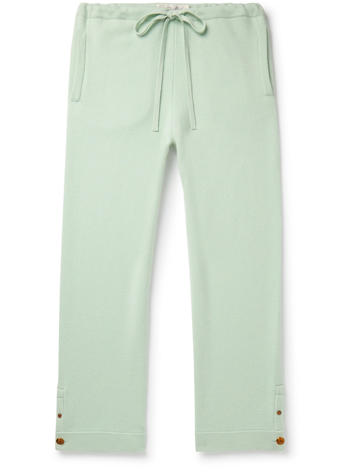 Straight-Leg Cashmere Drawstring Trousers