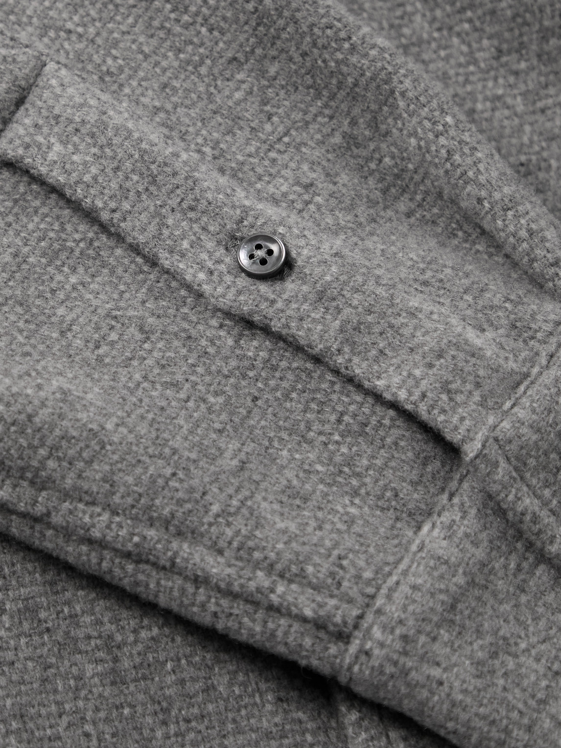 Shop God's True Cashmere Brushed-cashmere Shirt In Gray