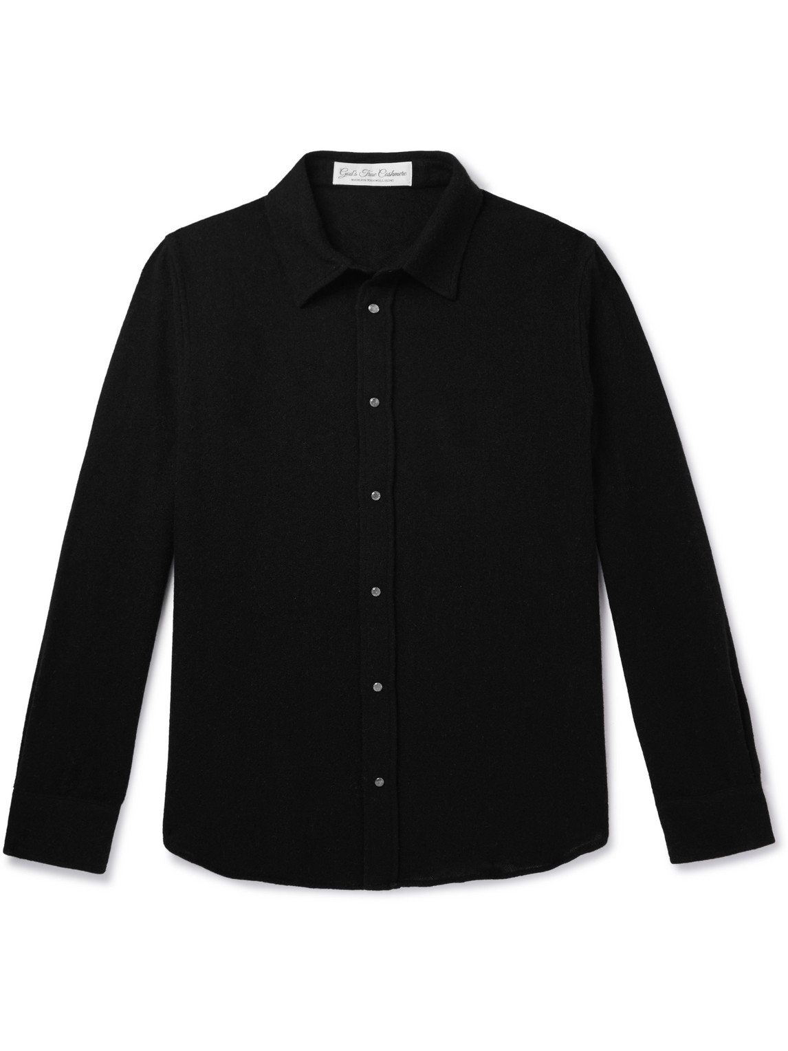 Shop God's True Cashmere Cashmere-gauze Shirt In Black