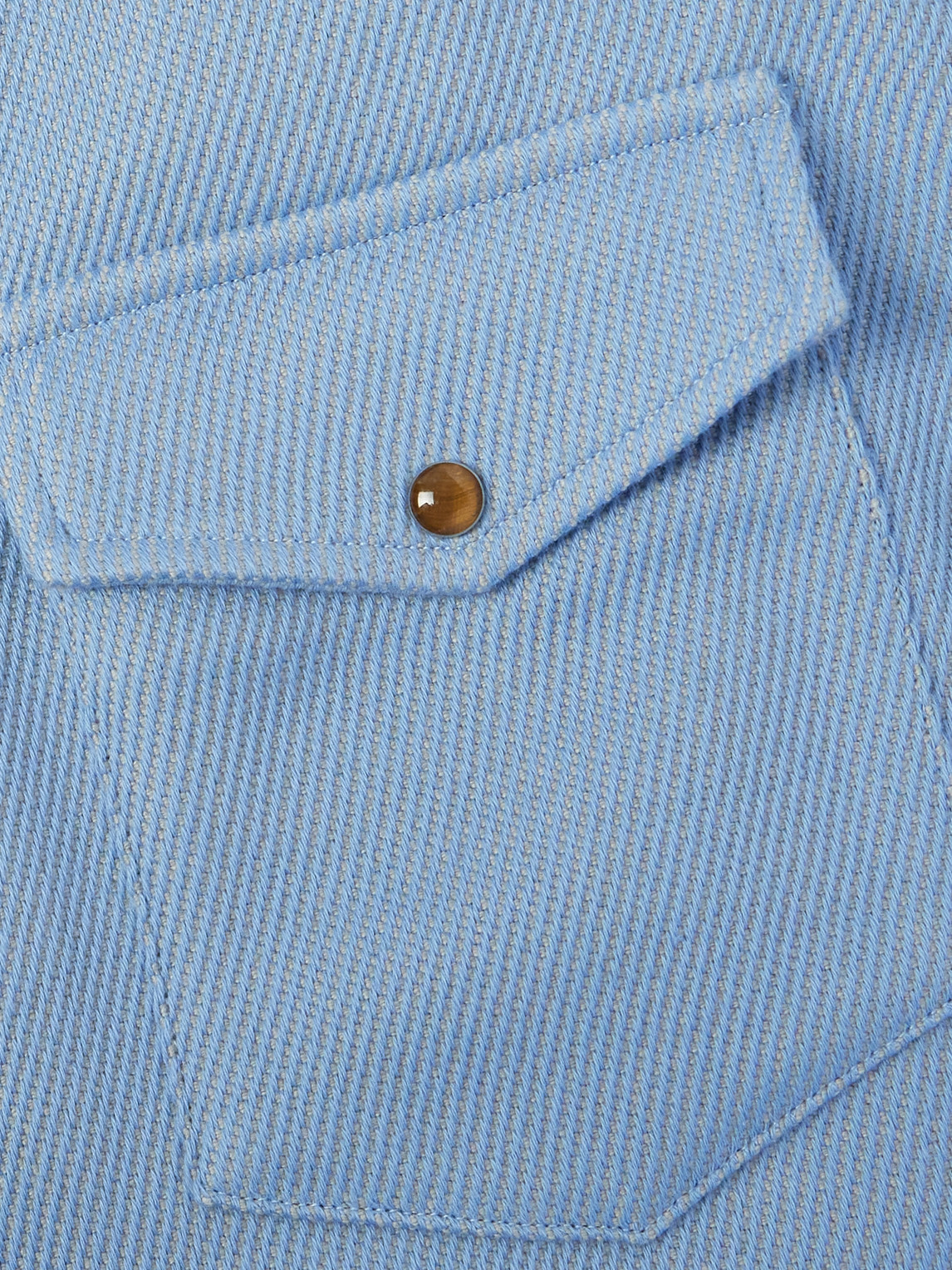 Shop God's True Cashmere Cashmere And Cotton-blend Denim Shirt In Blue