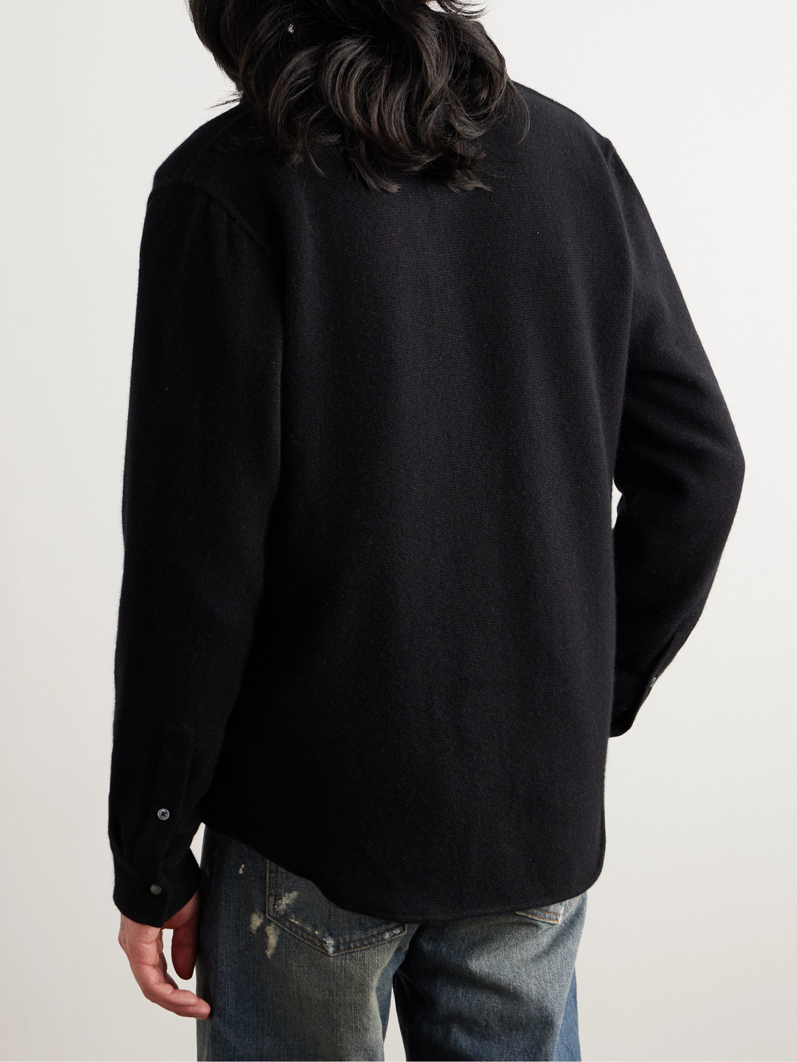 Shop God's True Cashmere Cashmere Shirt In Black