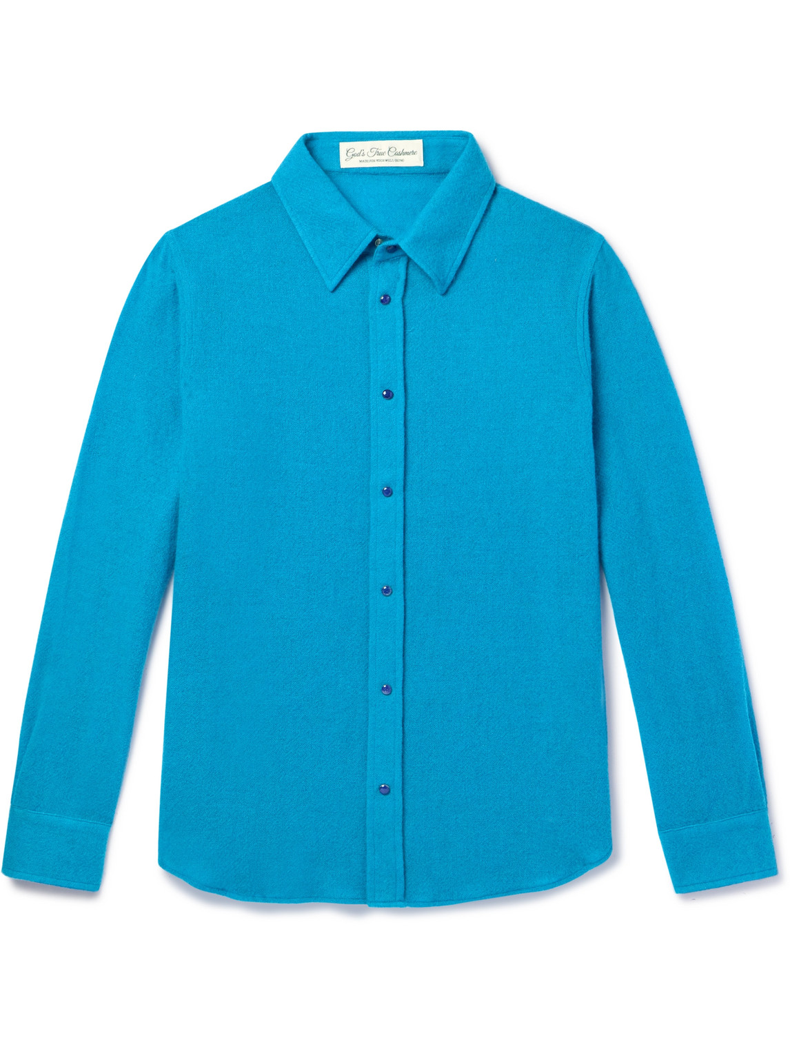 God's True Cashmere Cashmere-gauze Shirt In Blue