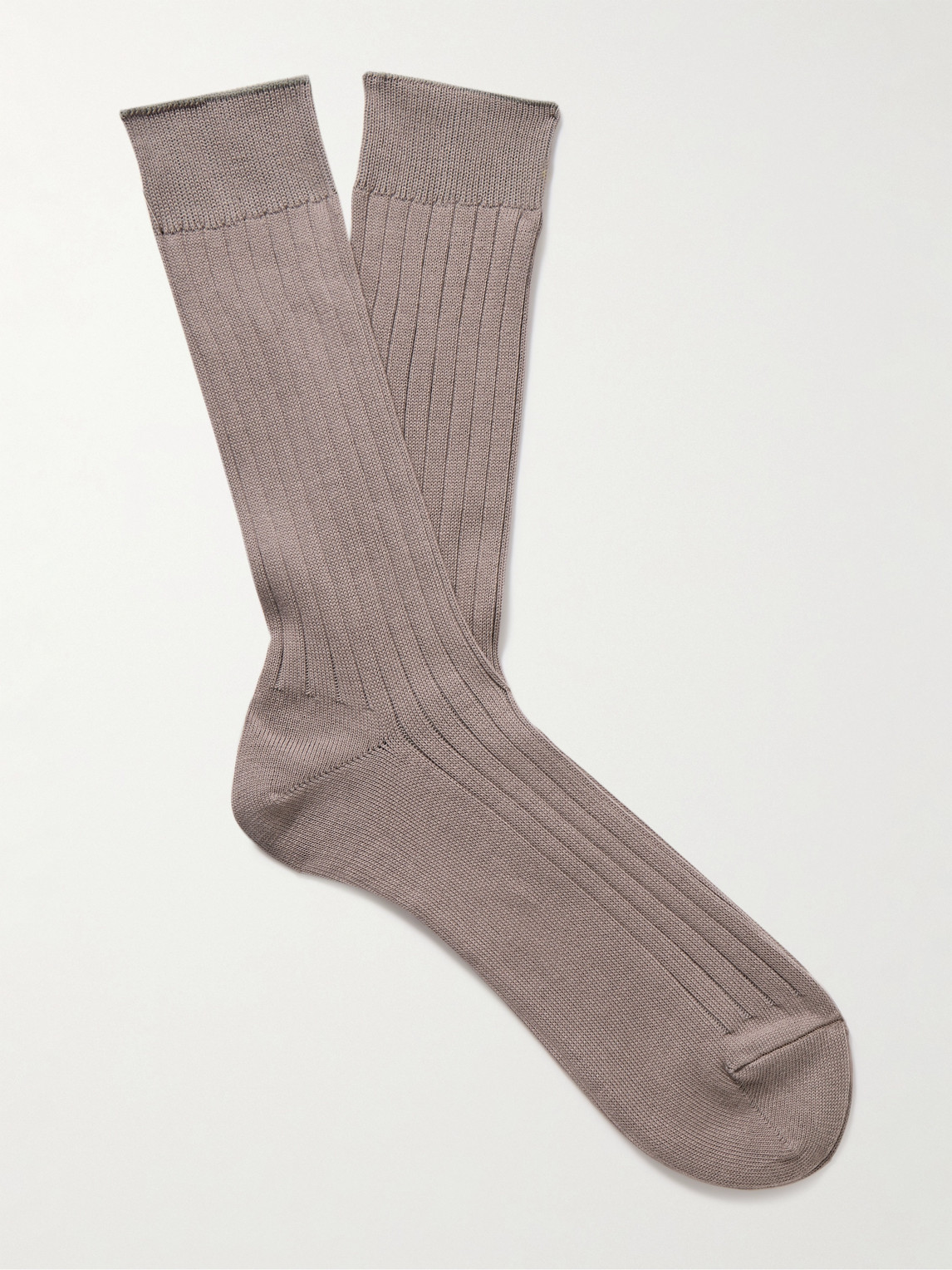 MR P. Ribbed Cotton-Blend Socks - Men