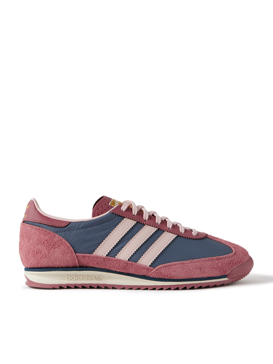 SL 72 Suede-Trimmed Leather Sneakers