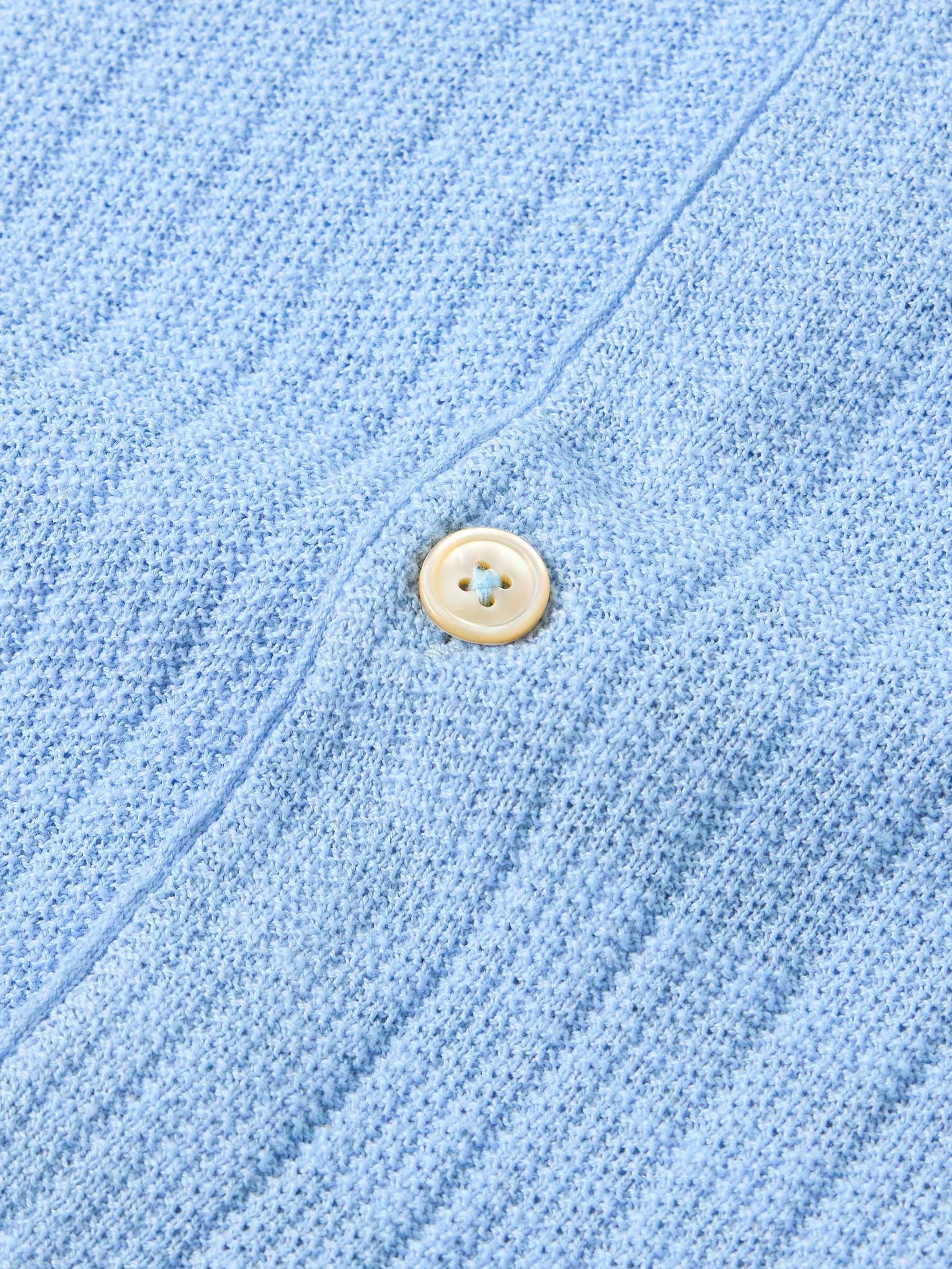 NN07 Polo in misto cotone a coste Nolan