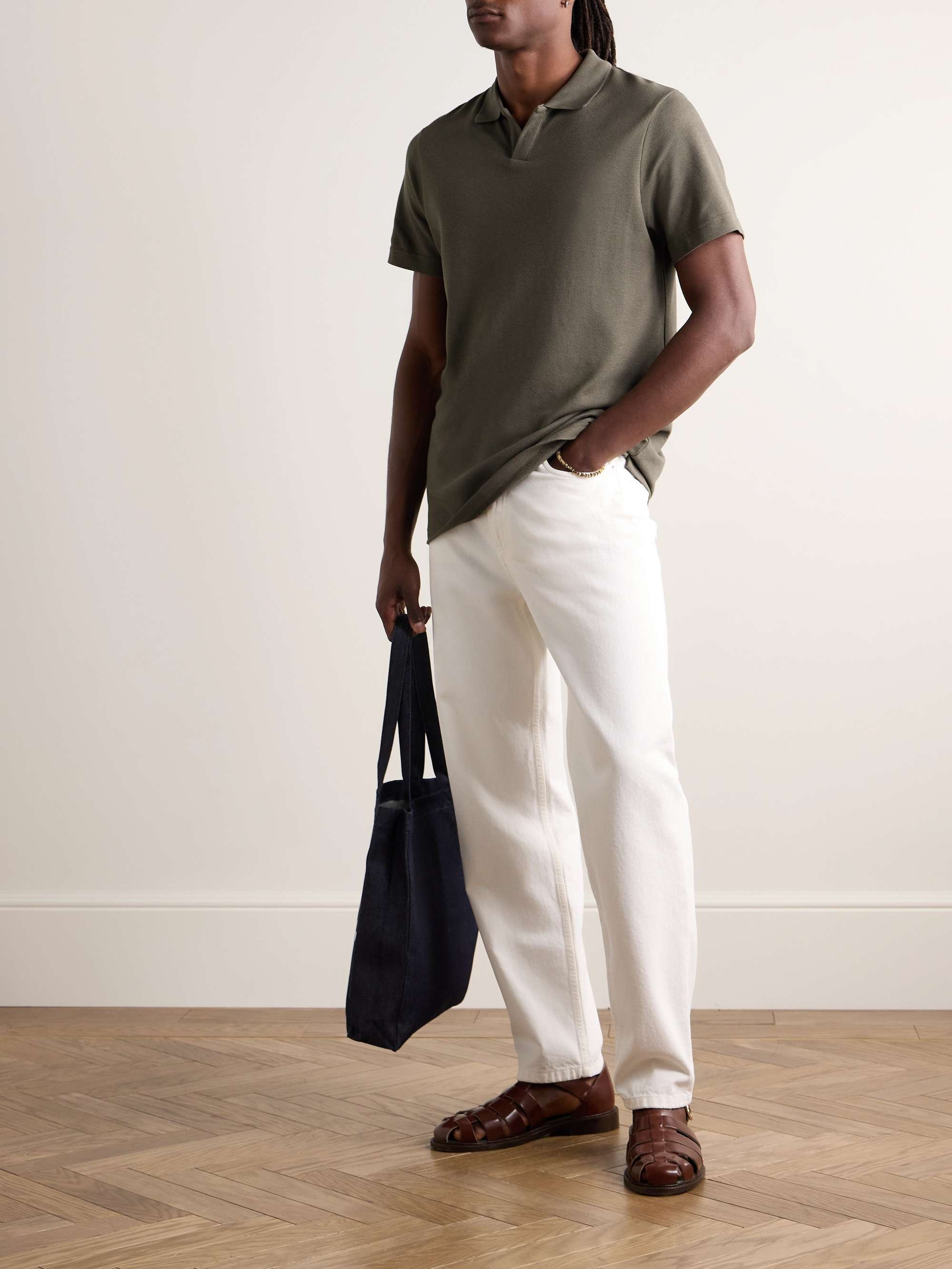 NN07 Paul 3462 Slim-Fit Organic Cotton and Lyocell-Blend Piqué Polo ...