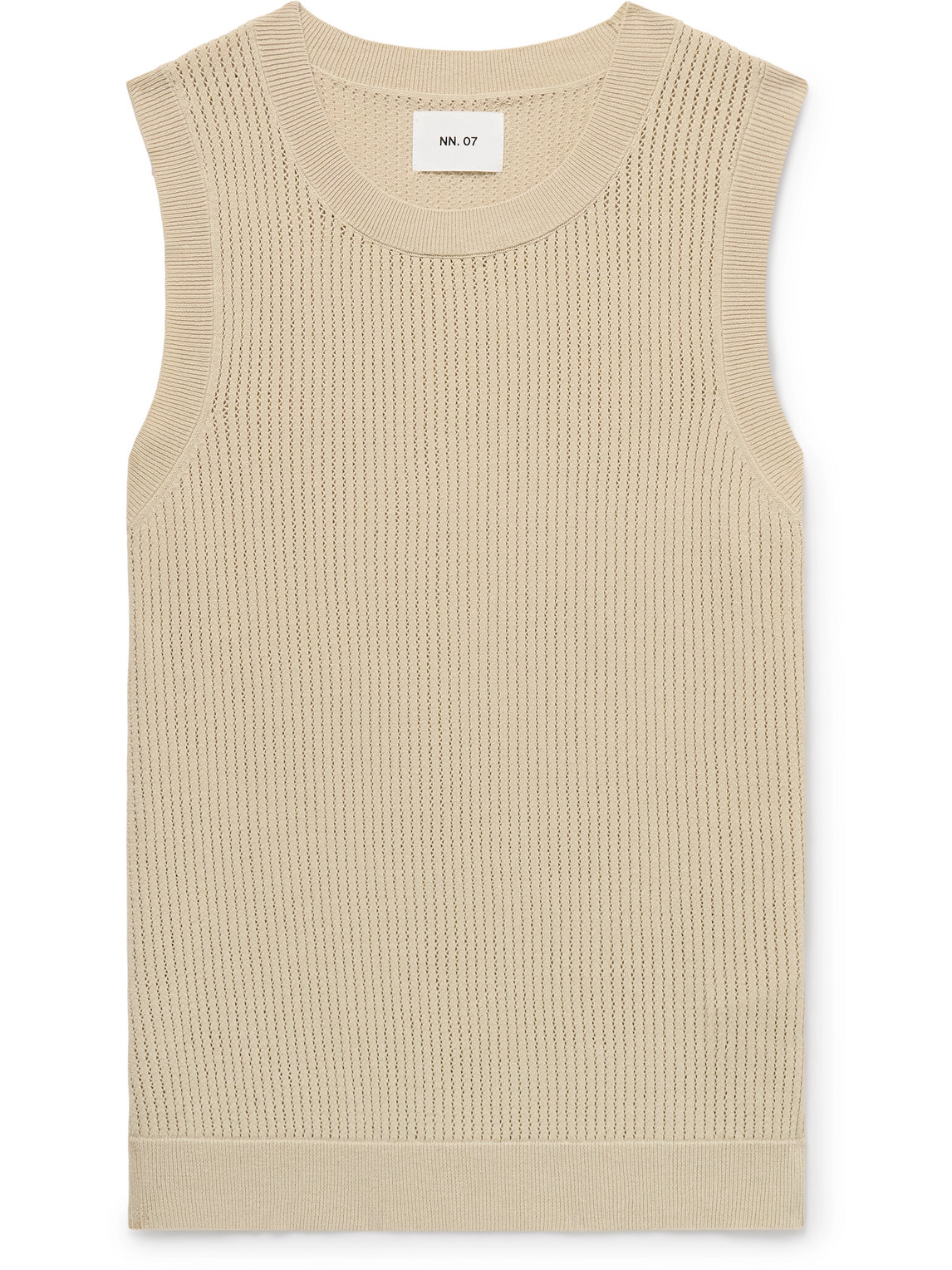 Huxley 6636 Pointelle-Knit Organic Cotton Sweater Vest