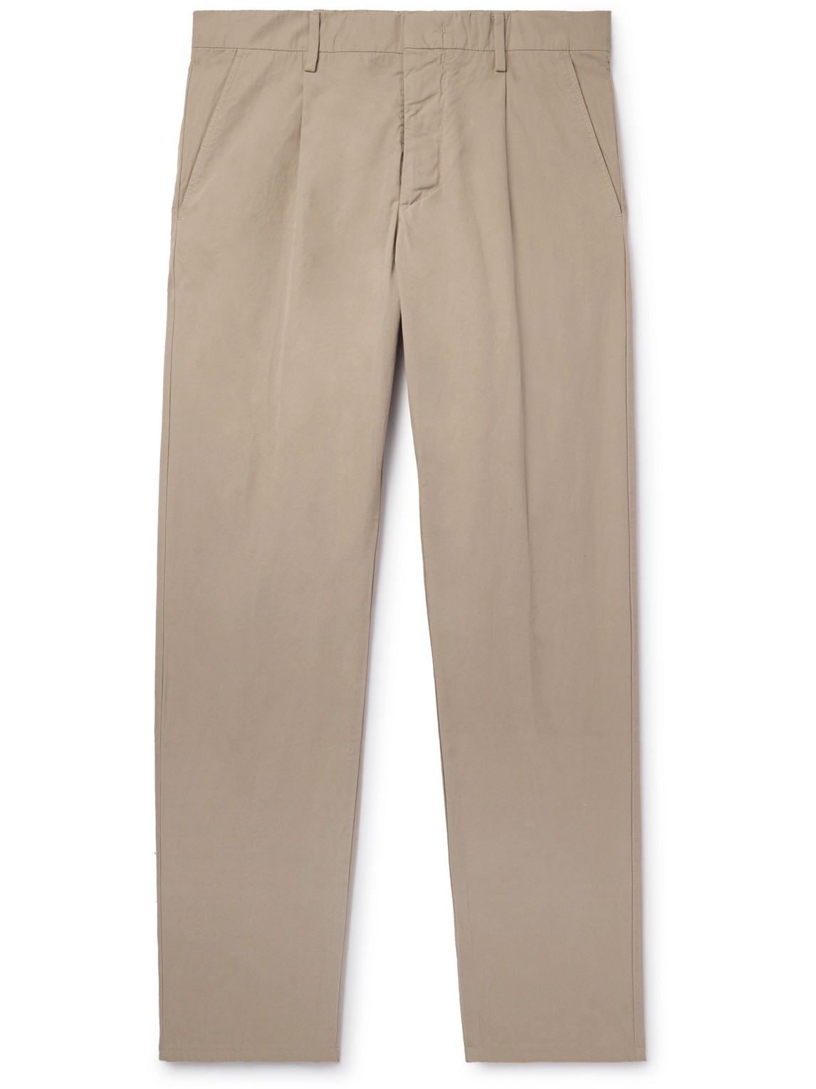 Bill 1080 Tapered Pleated Organic Cotton-Blend Trousers