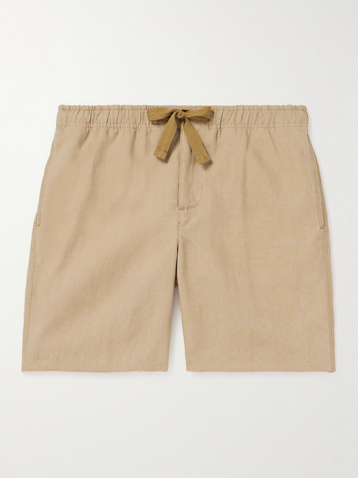 Orlebar Brown Alex Straight-leg Linen Drawstring Shorts In Neutrals