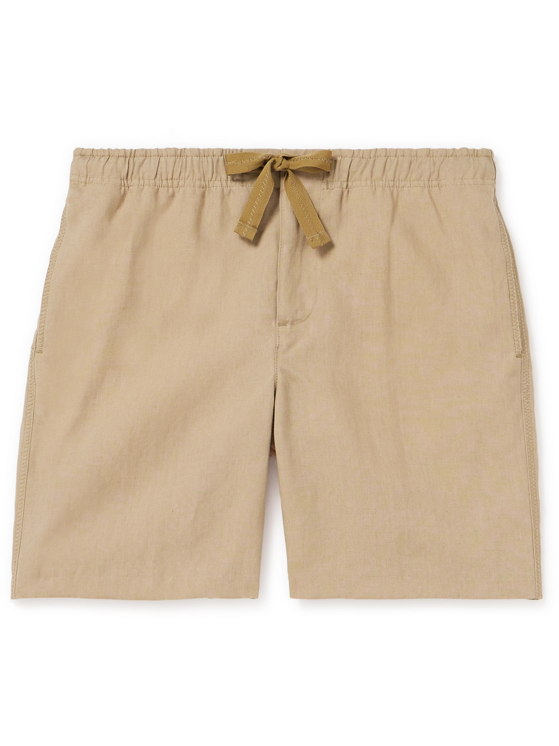 Orlebar Brown Alex Straight-leg Linen Drawstring Shorts In Neutrals