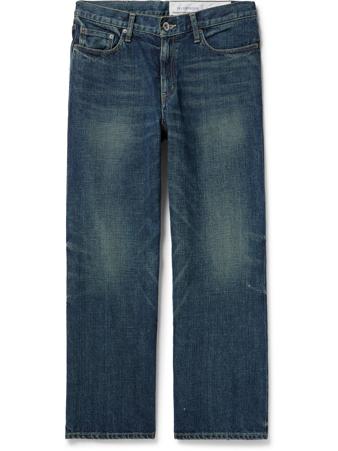 Shop Neighborhood Straight-leg Selvedge Jeans In Blue
