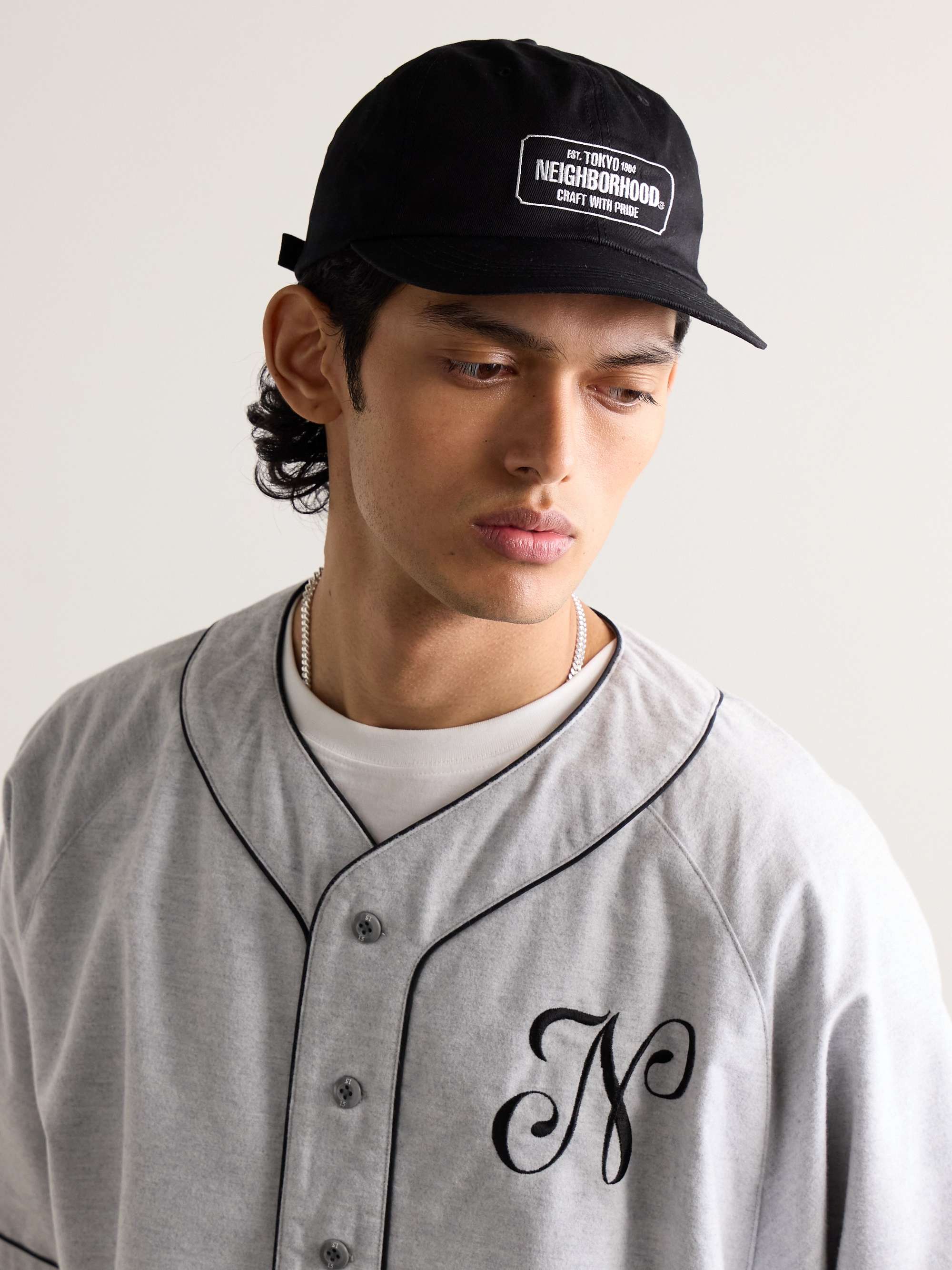 NEIGHBORHOOD Logo-Embroidered Cotton-Canvas Cap for Men | MR PORTER