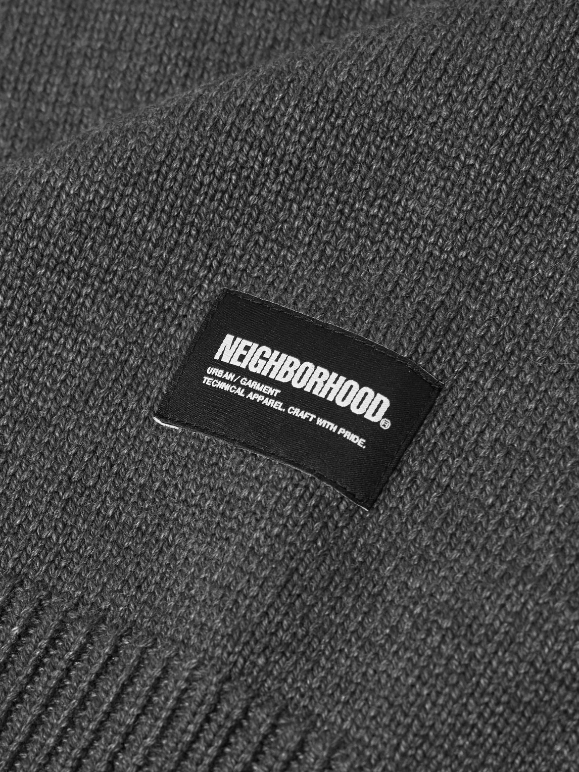 Shop Neighborhood Logo-embroidered Cotton-blend Sweater Vest In Gray