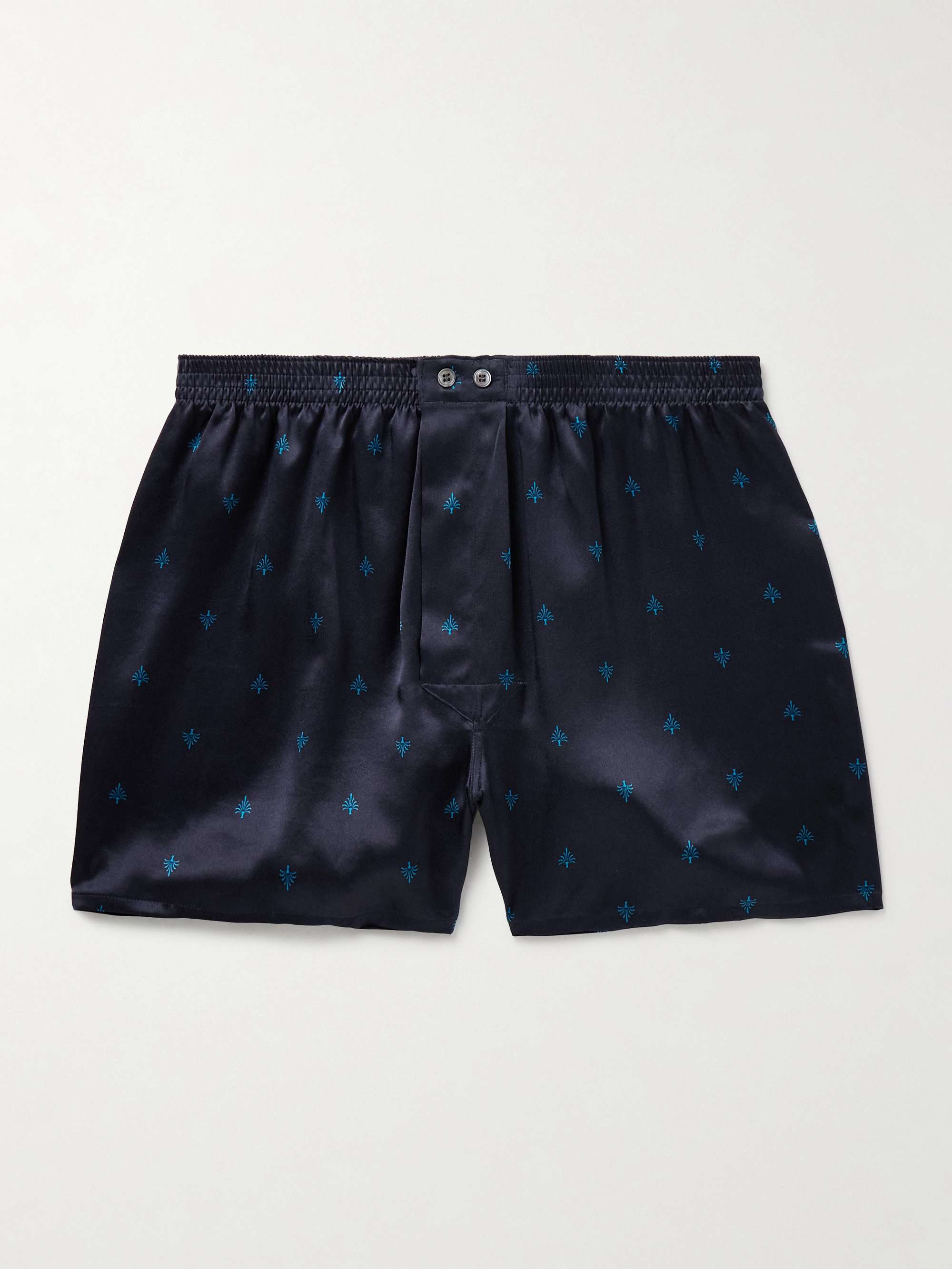 Brindisi 106 Printed Silk Satin Boxer Shorts