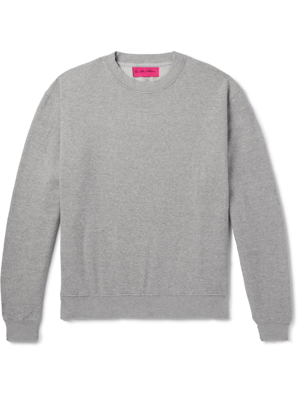 The Elder Statesman Daily Crew Cotton And Cashmere-blend Jersey Sweatshirt In Grey