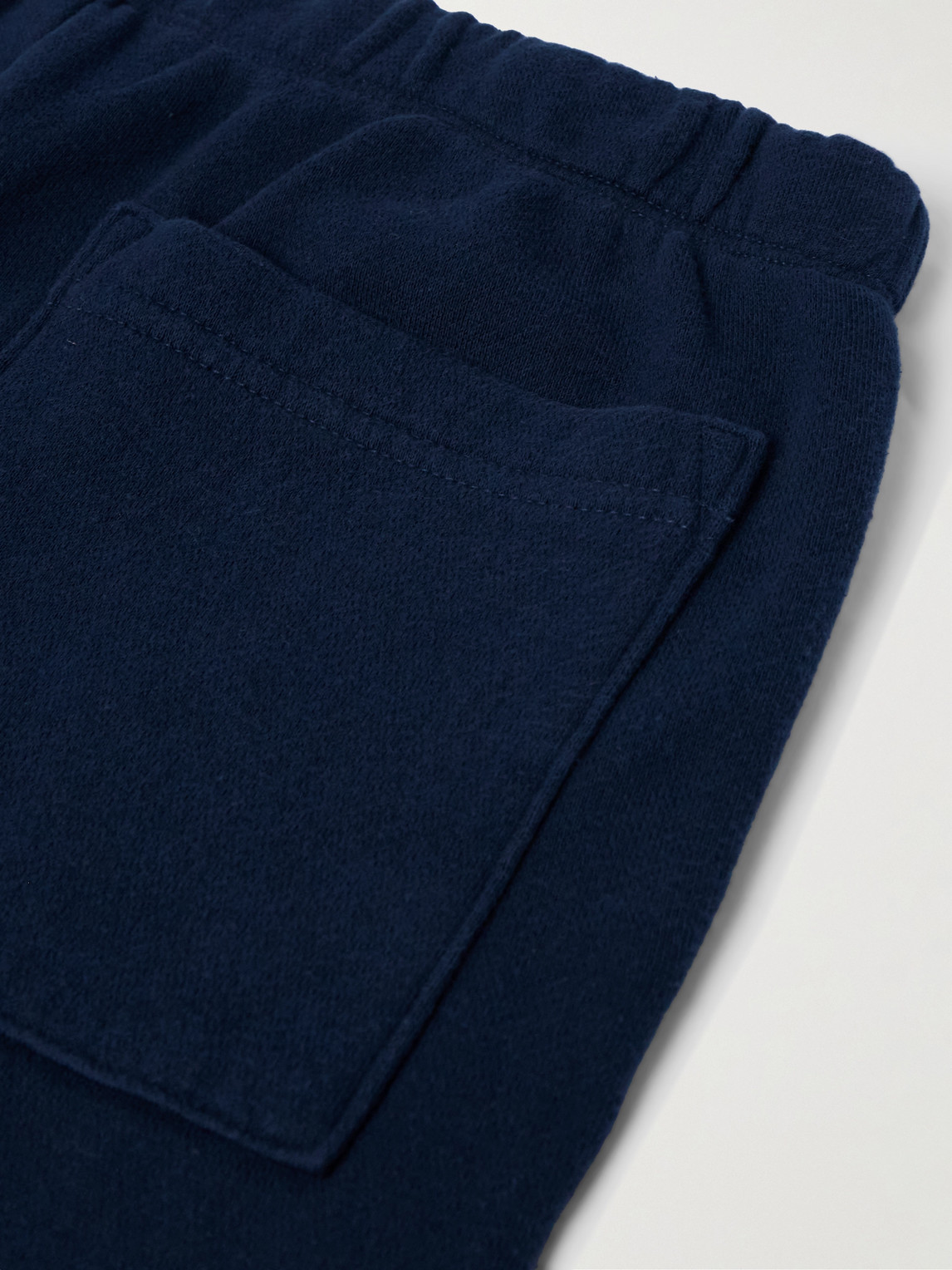 Shop The Elder Statesman Straight-leg Cotton And Cashmere-blend Jersey Sweatpants In Blue