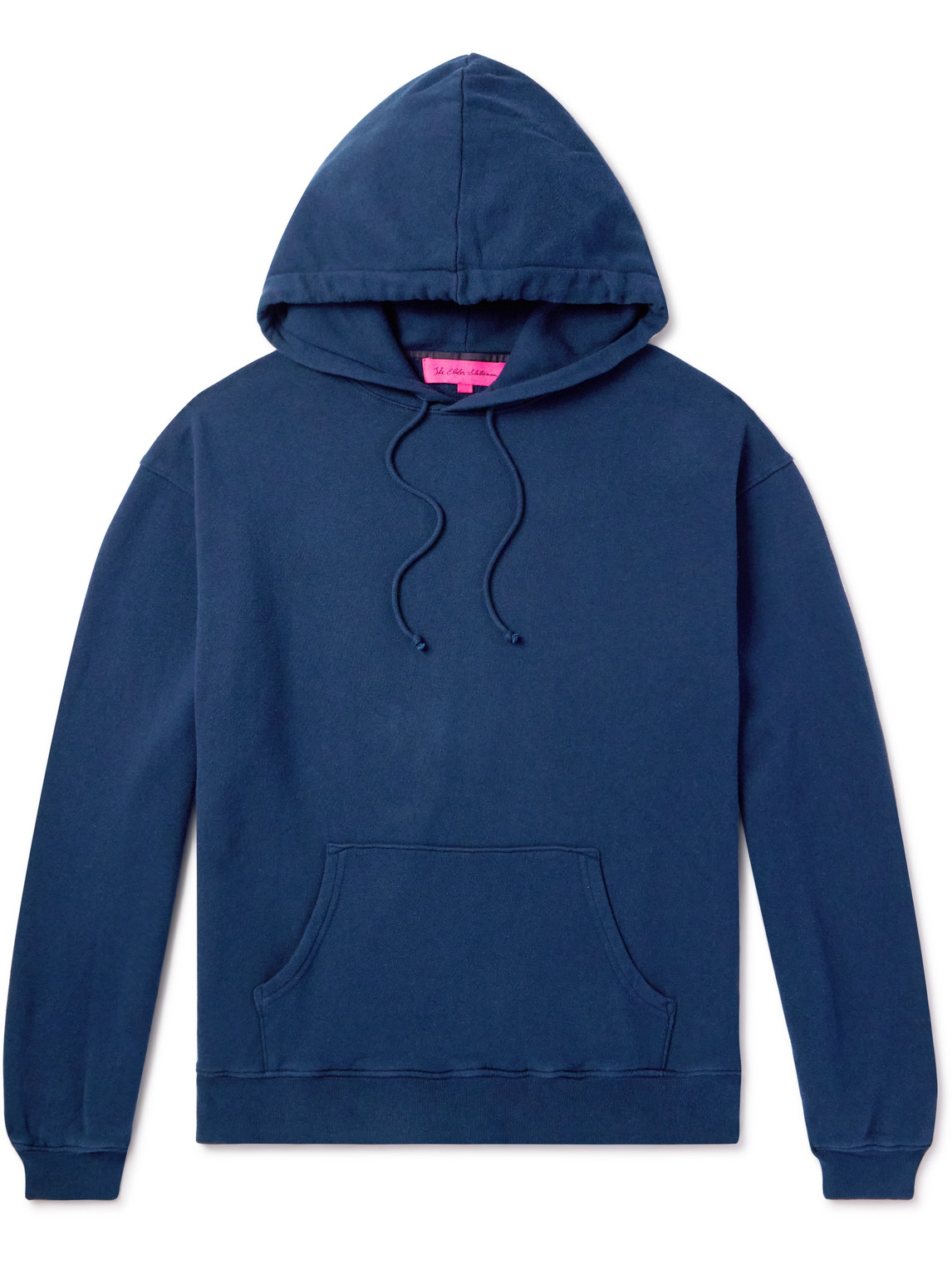 The Elder Statesman Daily Cotton And Cashmere-blend Hoodie In Blue