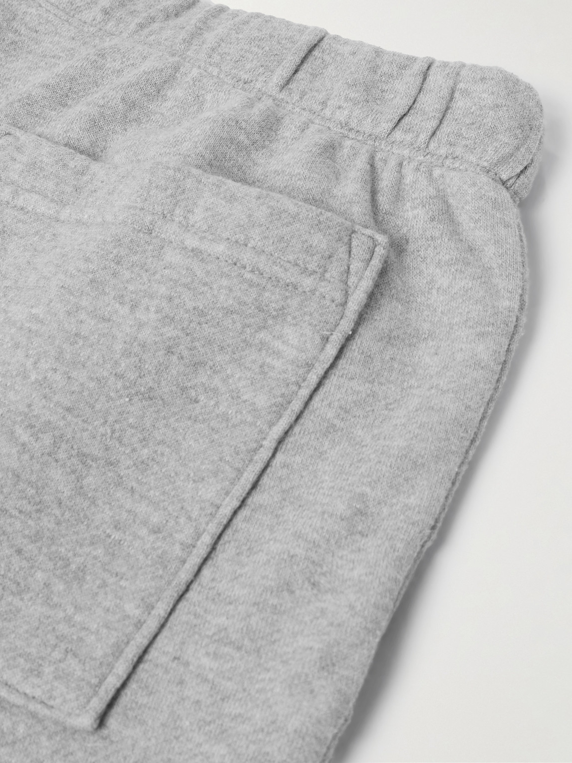 Shop The Elder Statesman Straight-leg Cotton And Cashmere-blend Jersey Sweatpants In Gray