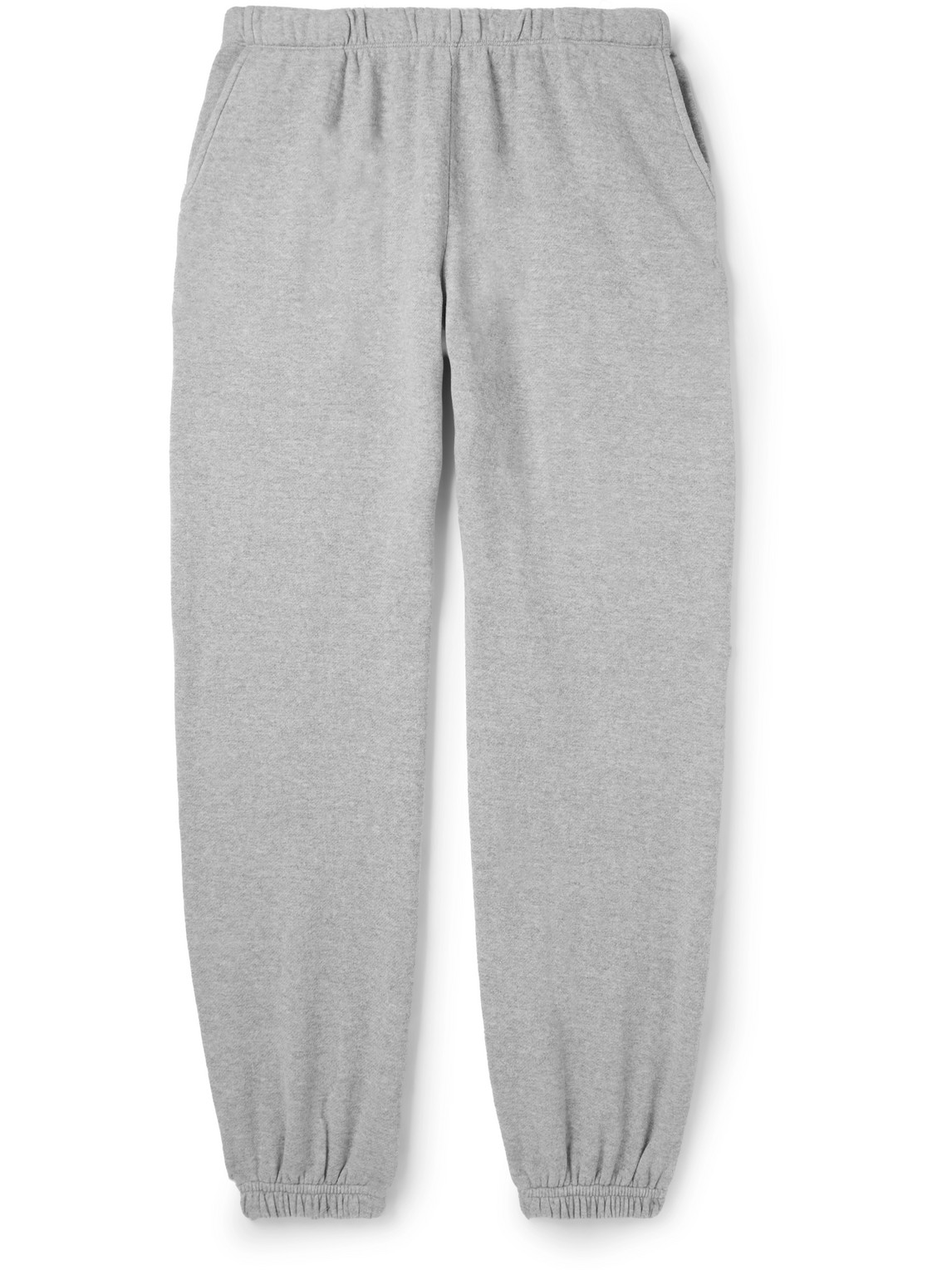 The Elder Statesman Straight-leg Cotton And Cashmere-blend Jersey Sweatpants In Gray
